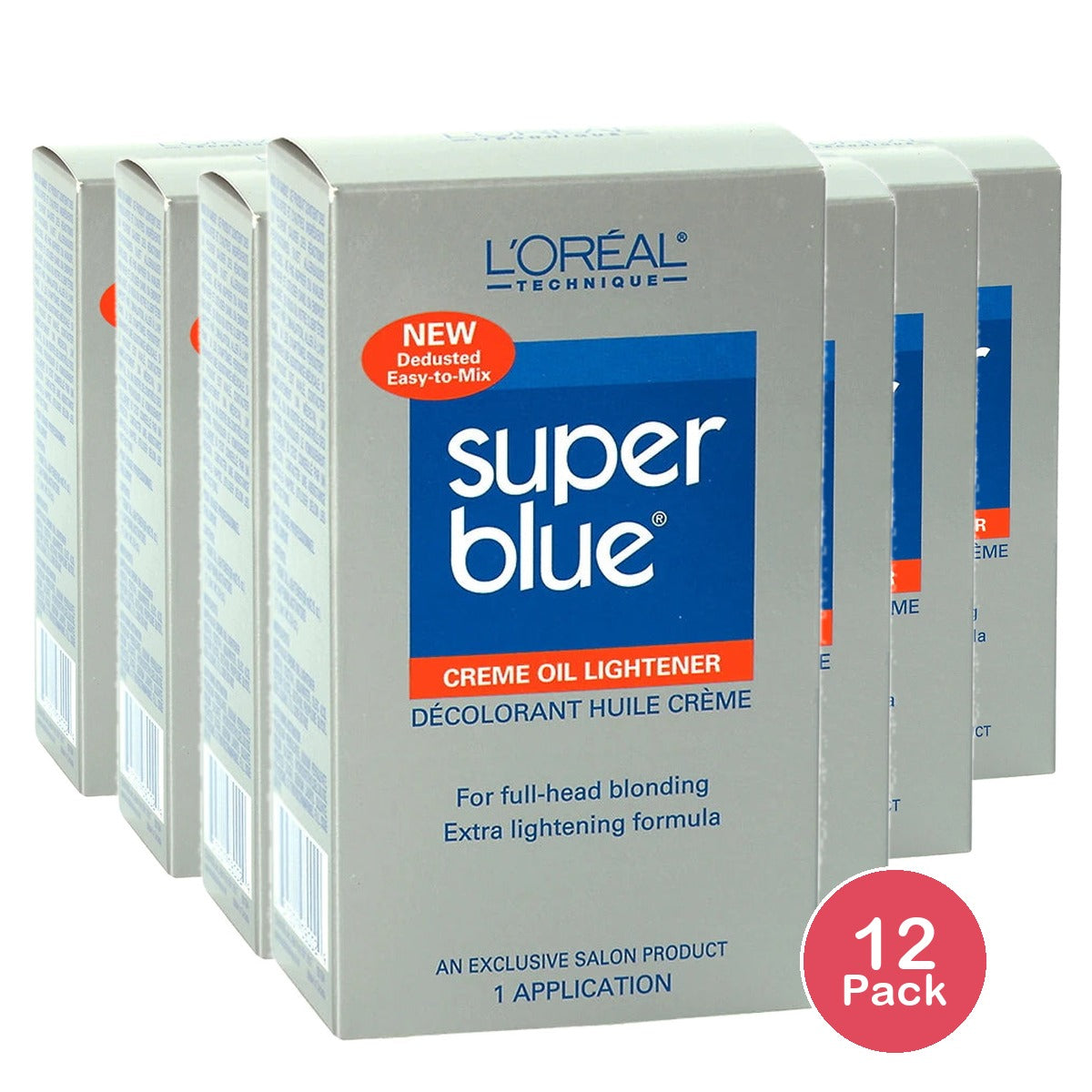 L'Oreal Technique Super Blue Creme Oil Lightener Kit - Option : 1 Application (Pack of 12)