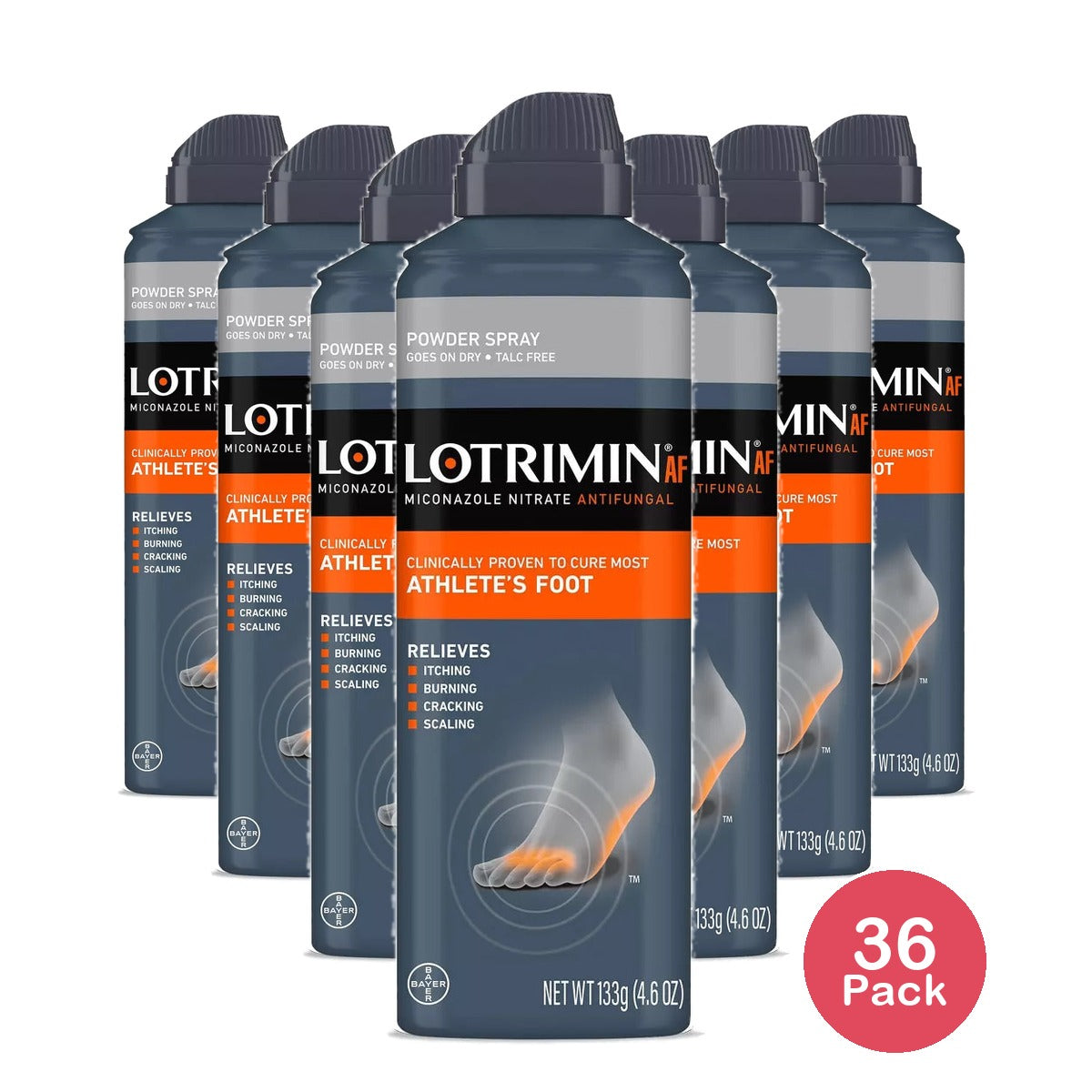 Lotrimin Spray Powder - 4.6 Oz (Pack of 36)