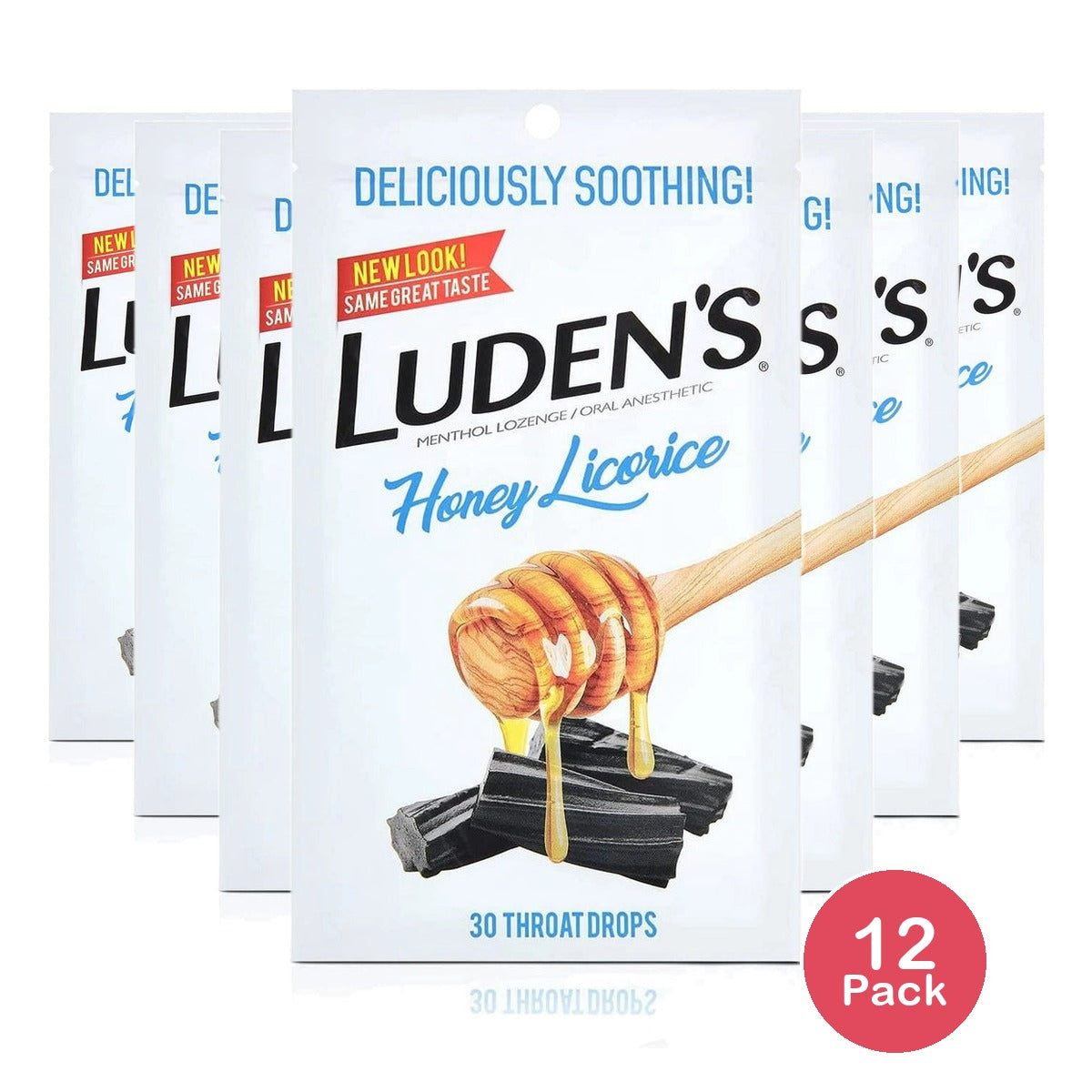 Luden's Honey Licorice Throat Drops (Pack of 12)