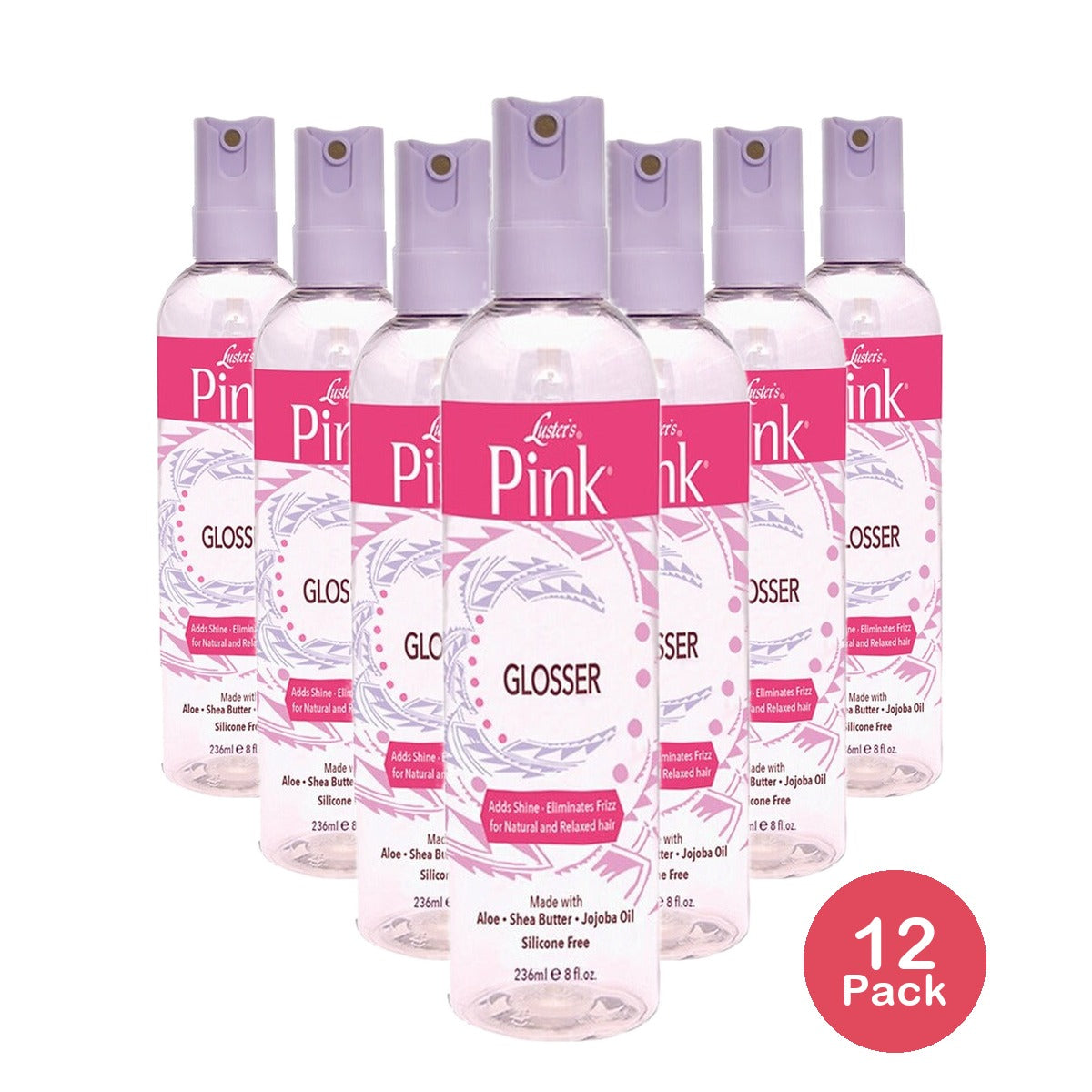 Luster's Pink Glosser 8 Oz (Pack of 12)