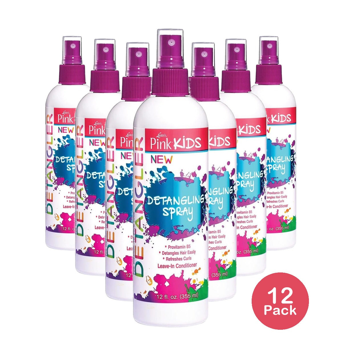 Luster's Pink Kids Detangling Spray 12 Oz (Pack of 12)