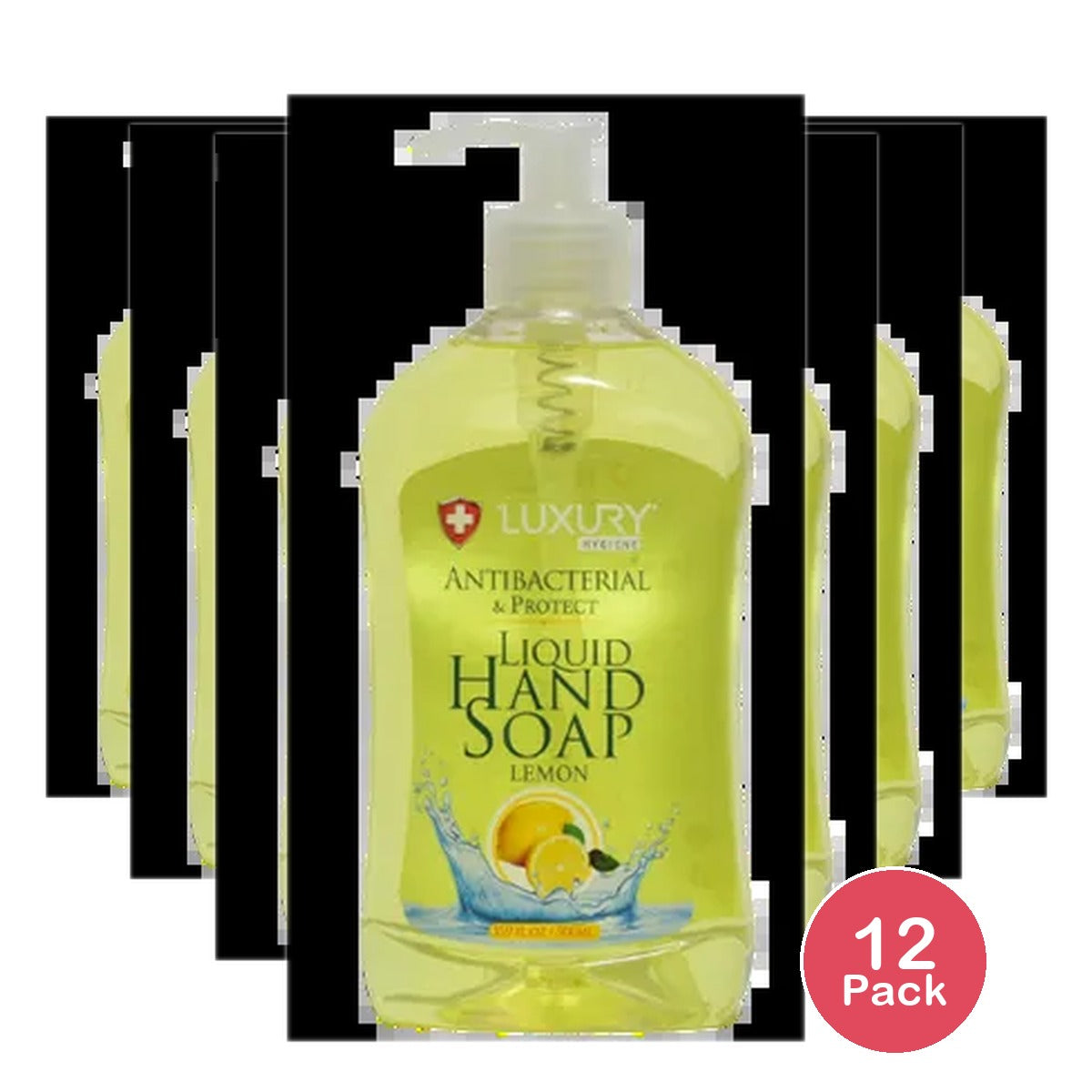 LUX Hygiene Antibacterial Lemon Soap 16.9 oz (Pack of 12)