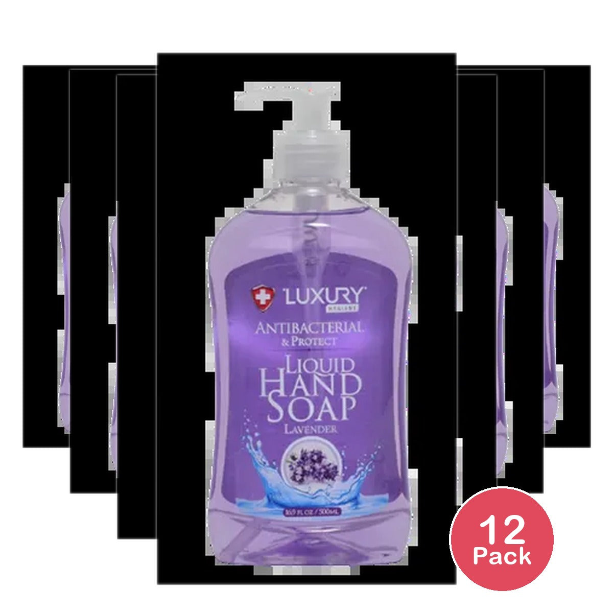 Luxury Hygiene Antibacterial & Protect Liquid Hand Soap 16.9 oz (Pack of 12)