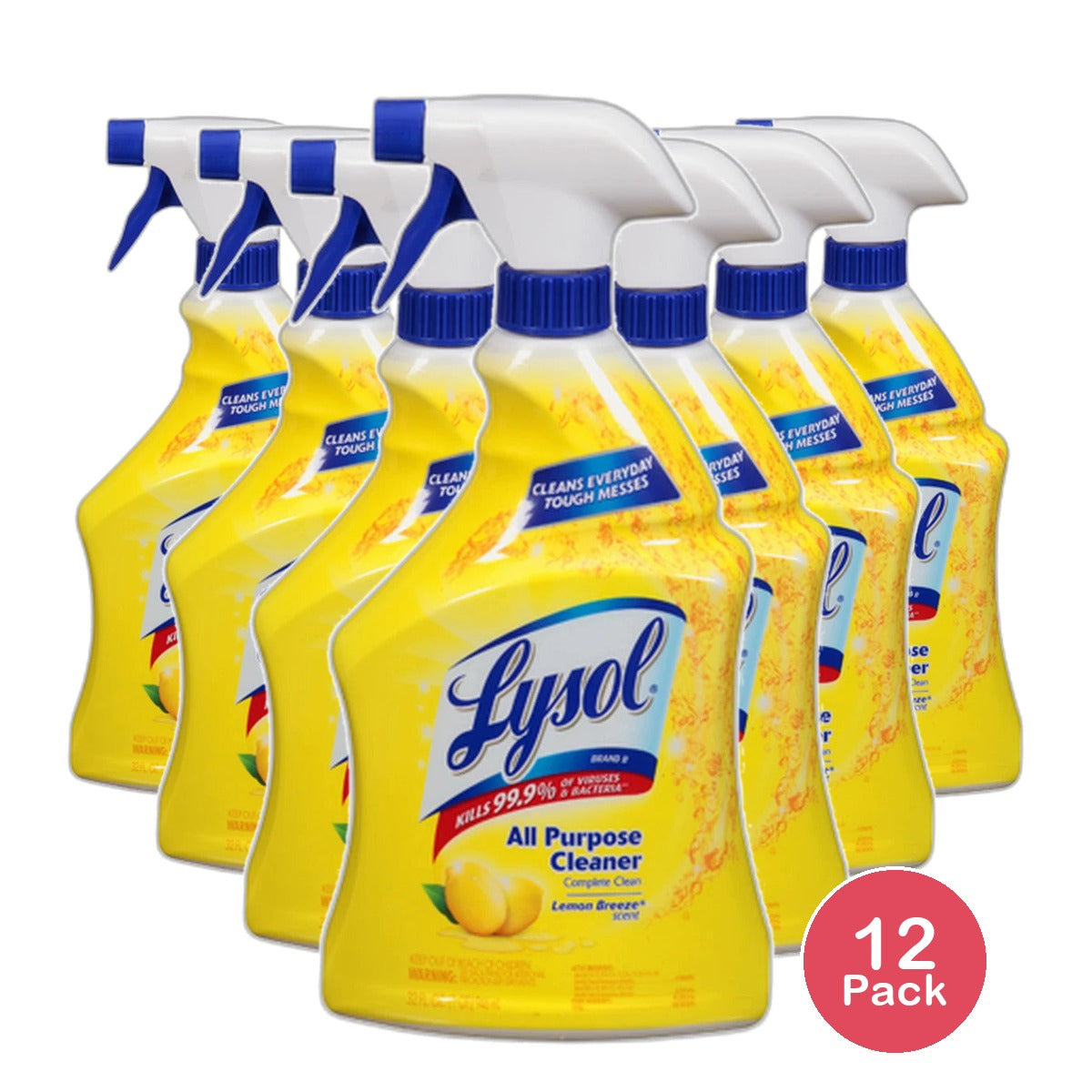 Lysol All Purpose Cleaner Trigger Spray Lemon Flavor32Oz (Pack of 12)