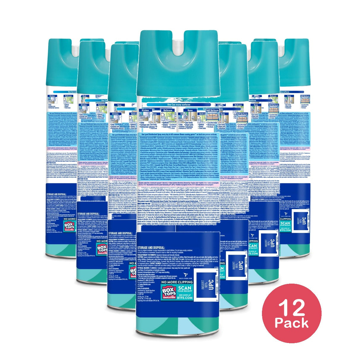 Lysol Disinfectant Spray Sanitizing and Antibacterial Spray For Disinfecting a 19 oz (Pack of 12)