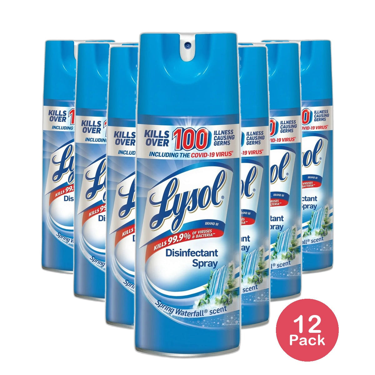 Lysol Disinfectant Spray Spring Waterfall12Oz (Pack of 12)