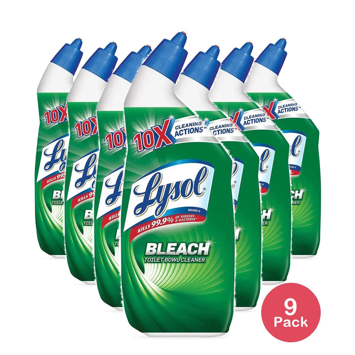 Lysol Toilet Bowl Cleaner With Bleach 24Oz (Pack of 9)