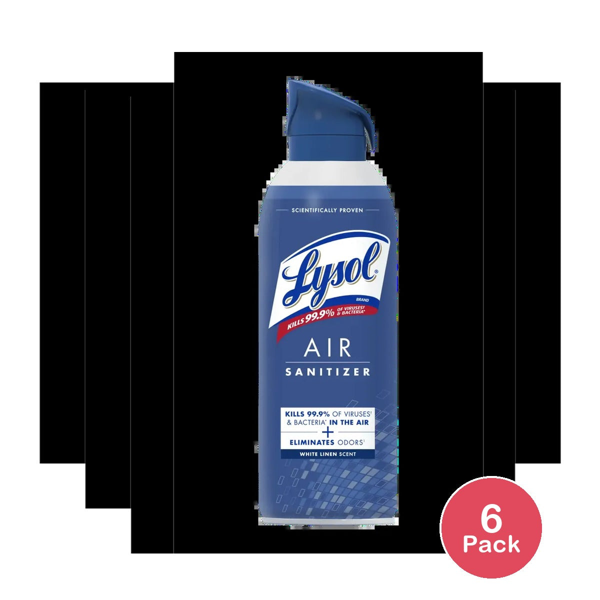 Lysol White Linen Air Sanitizing Spray 10Oz (Pack of 6)