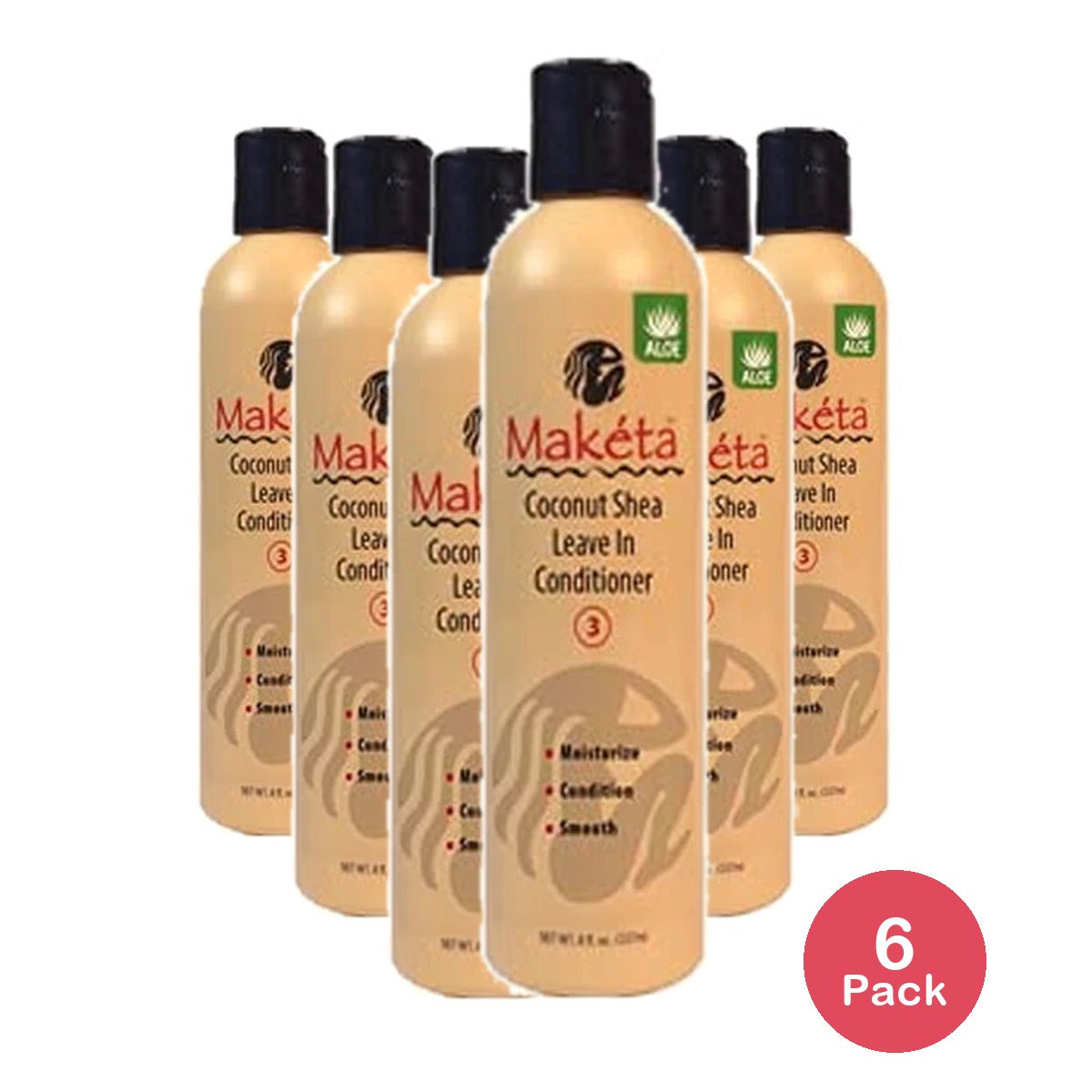 Maketa Coconut Shea (Leave in Conditioner) 8 Oz (Pack of 6)