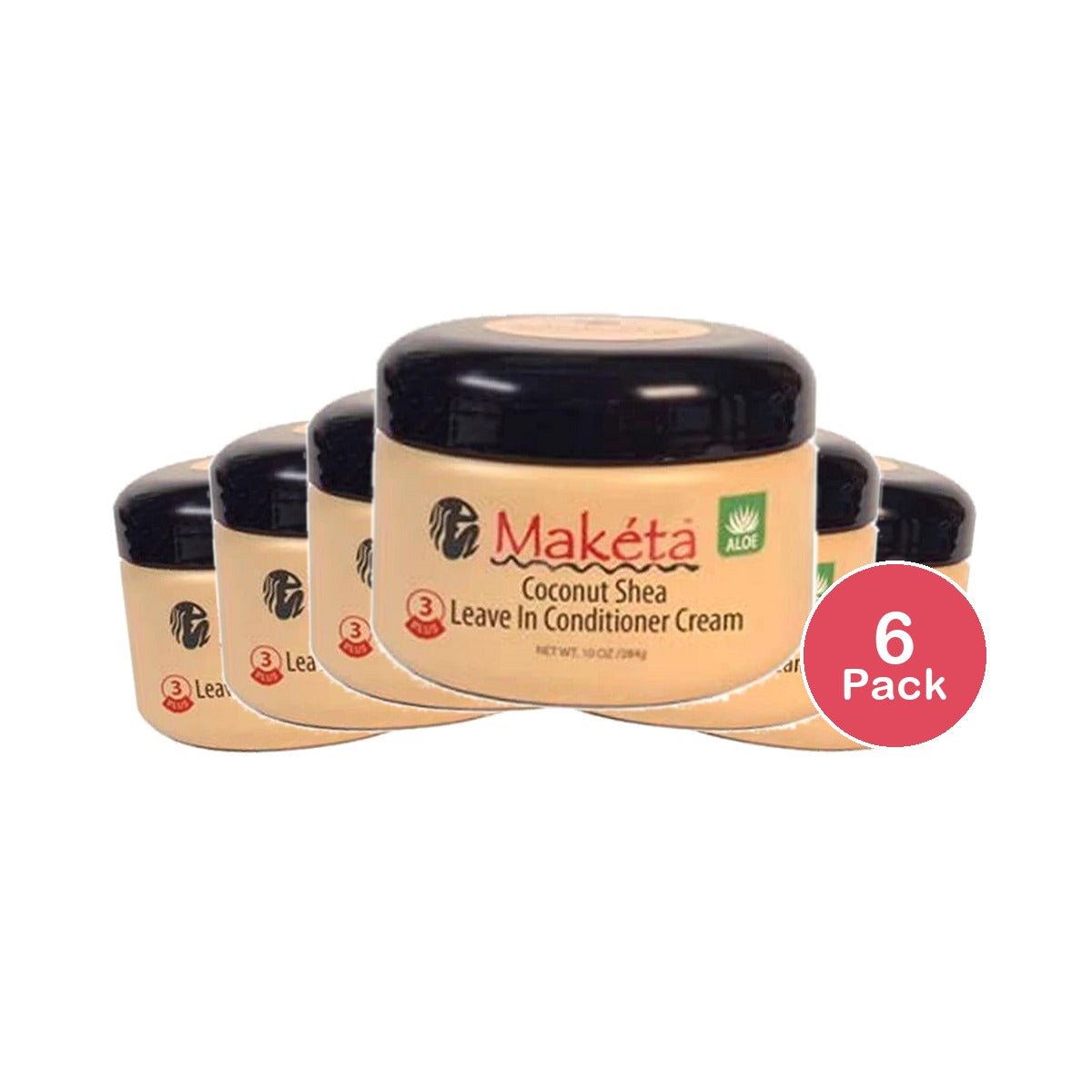 Maketa Coconut Shea (Leave in Conditioner Cream) 10 Oz (Pack of 6)