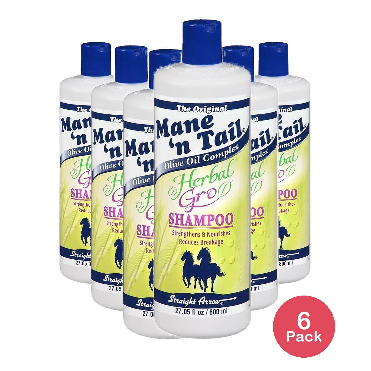 Mane 'N Tail Herbal Gro Olive Oil Shampoo 27.05 Oz (Pack of 6)