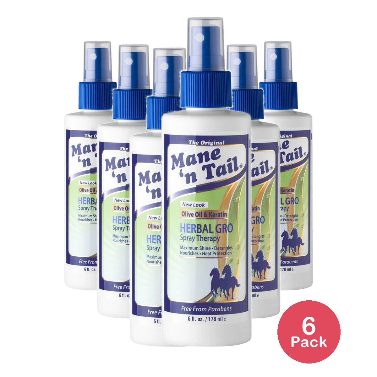 Mane 'N Tail Herbal Gro Spray Therapy 6 Oz (Pack of 6)