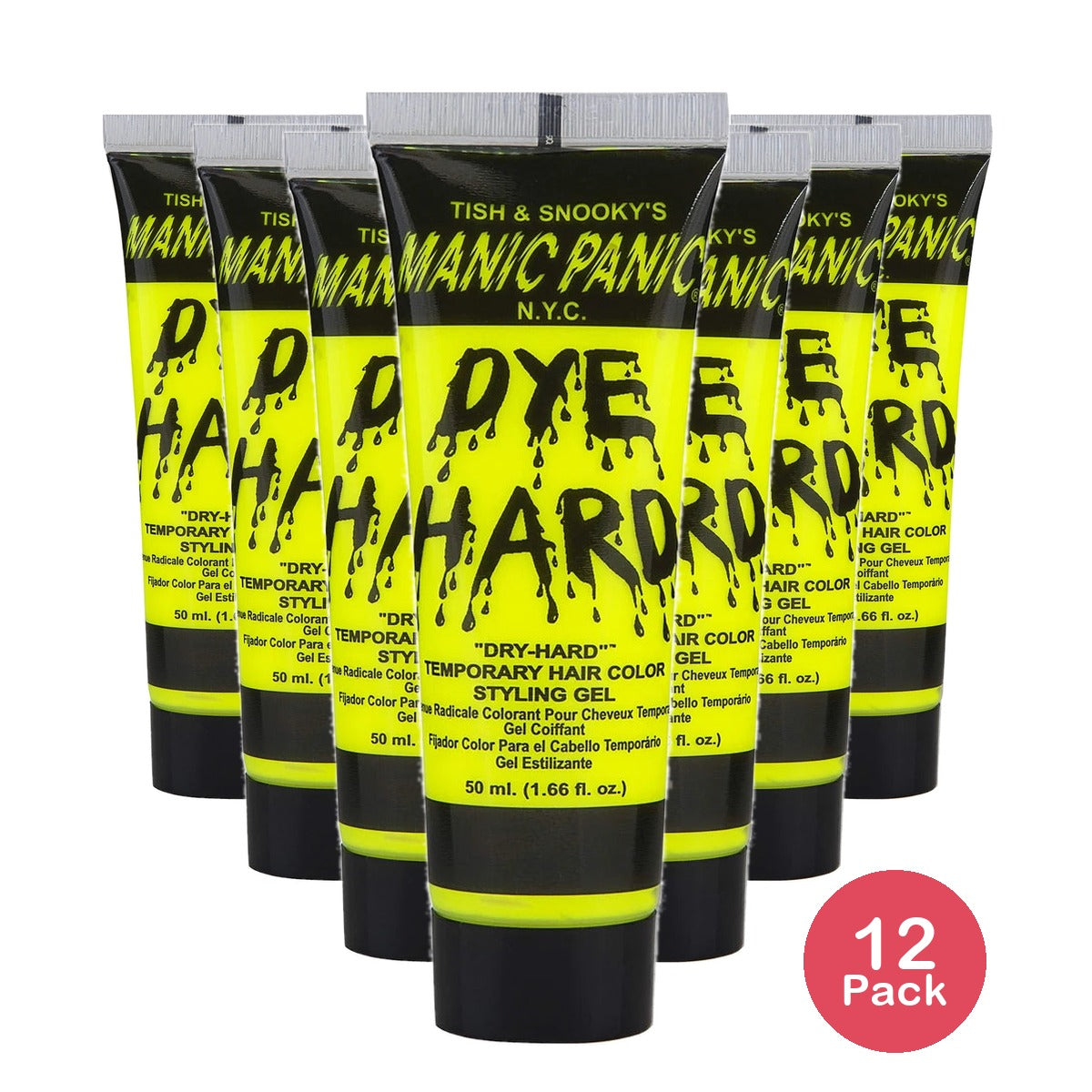 Manic Panic Electric Banana Dye Hard Gel Neon Yellow 1.66 oz (Pack of 12)