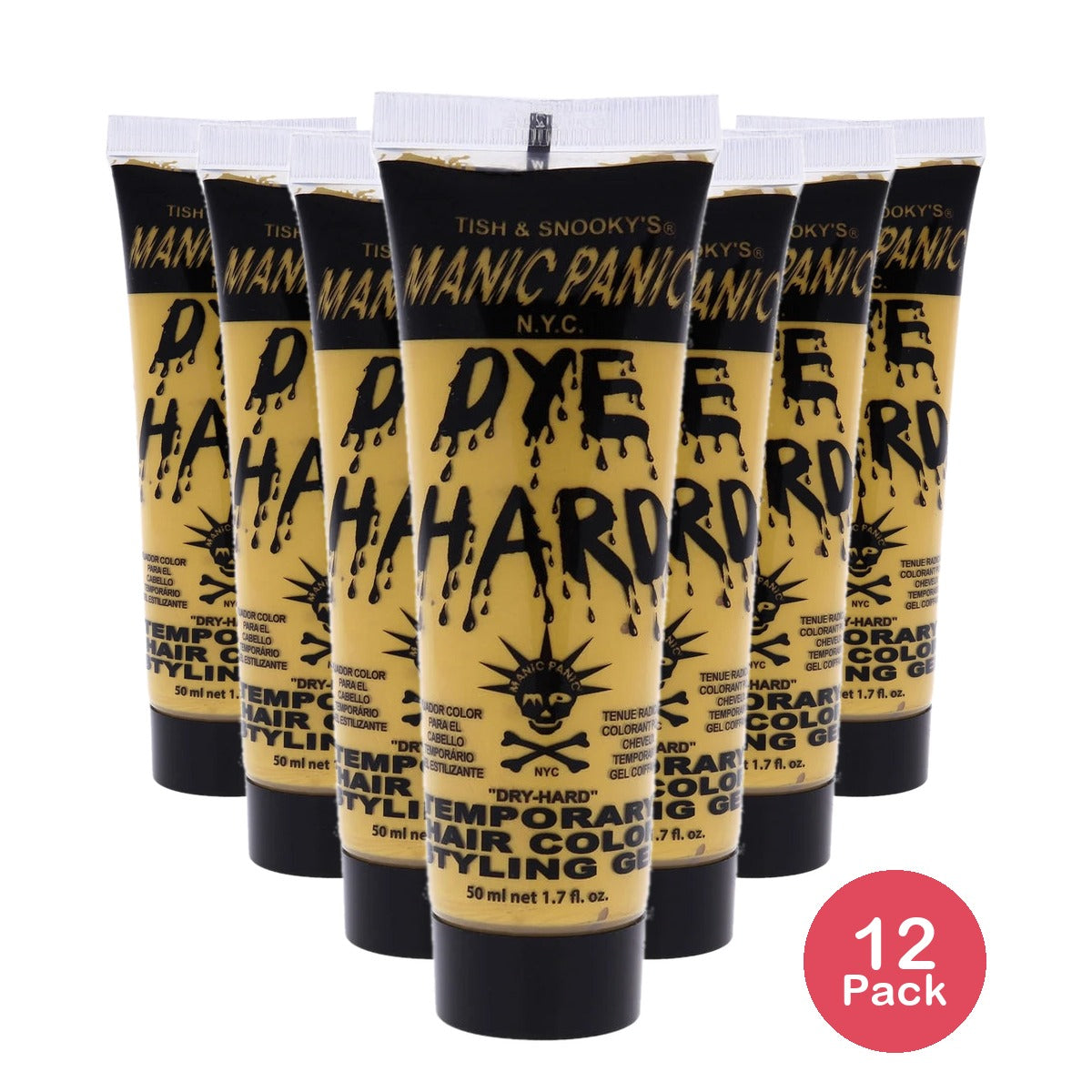 Manic Panic Temporary Hair Color Styling Gel Glam Gold 1.7 oz (Pack of 12)