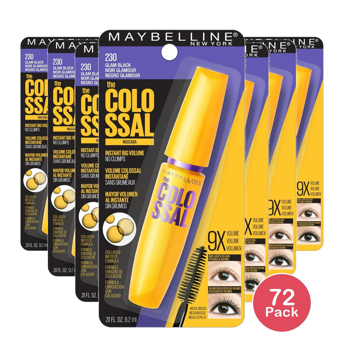 Maybelline the Colossal 10.7ml 0.31 Oz (Pack of 72)