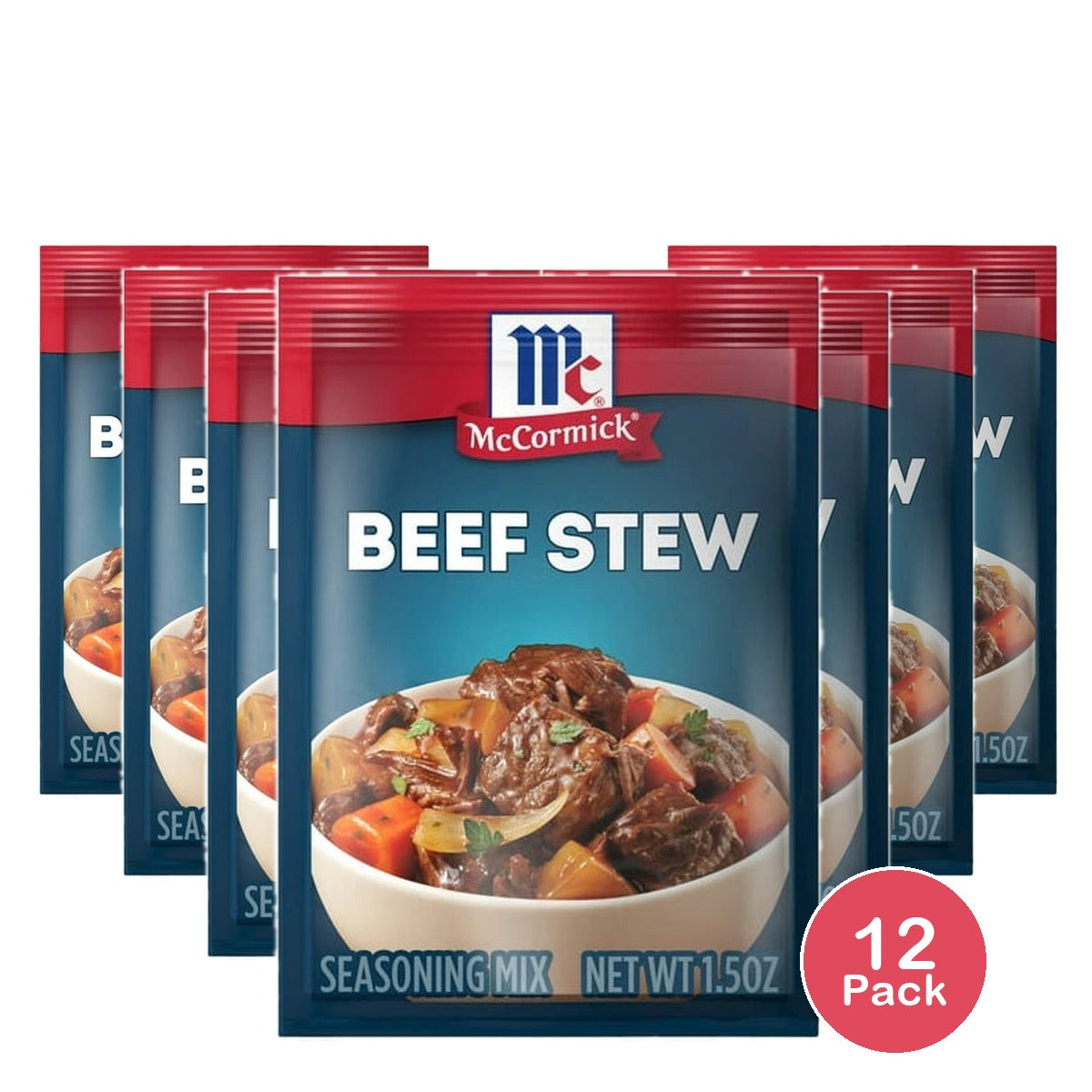 McCormick Classic Beef Stew Seasoning Mix Envelope 1.5 OZ (Pack of 12)