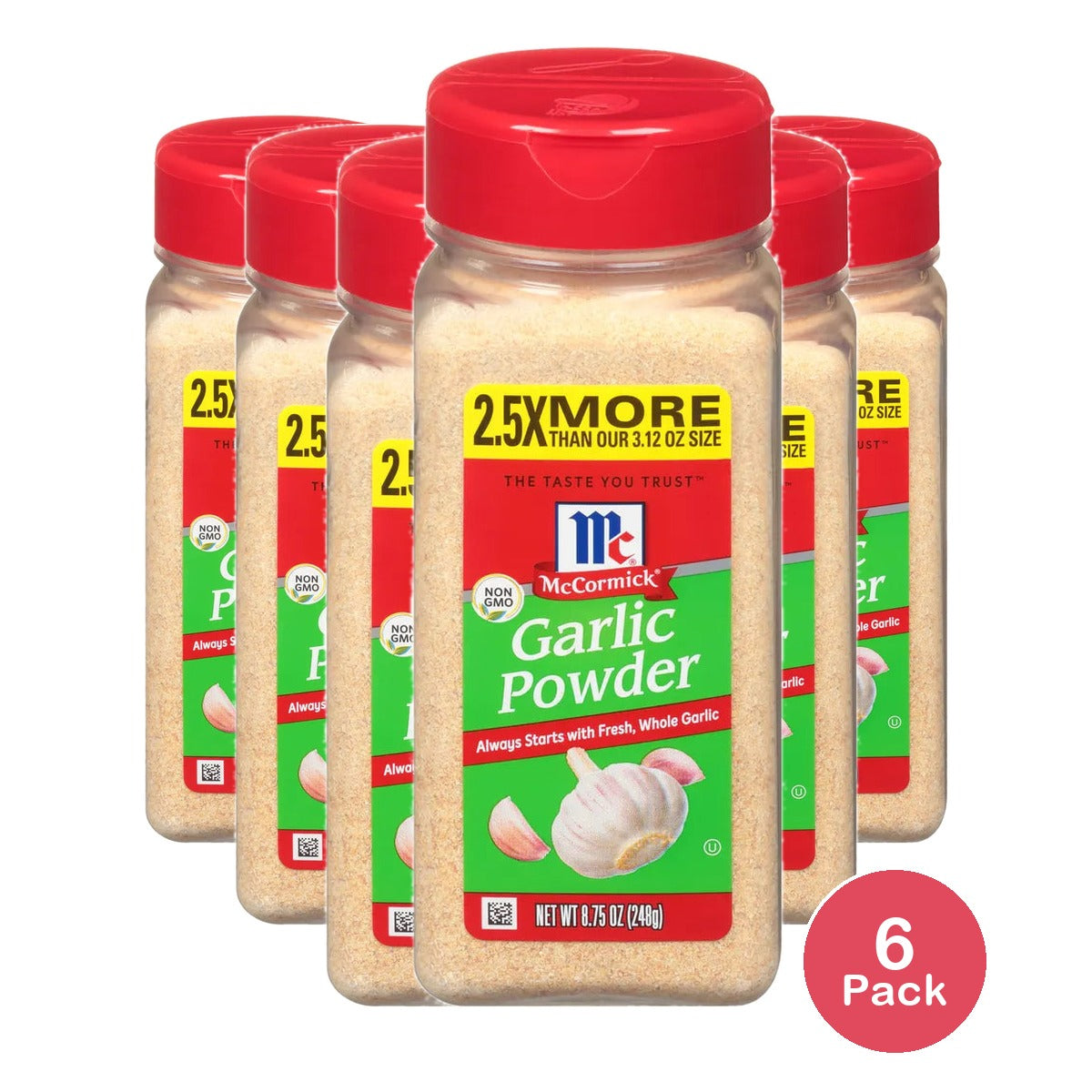 McCormick Kosher Garlic Powder Bottle 8.75Oz (Pack of 6)