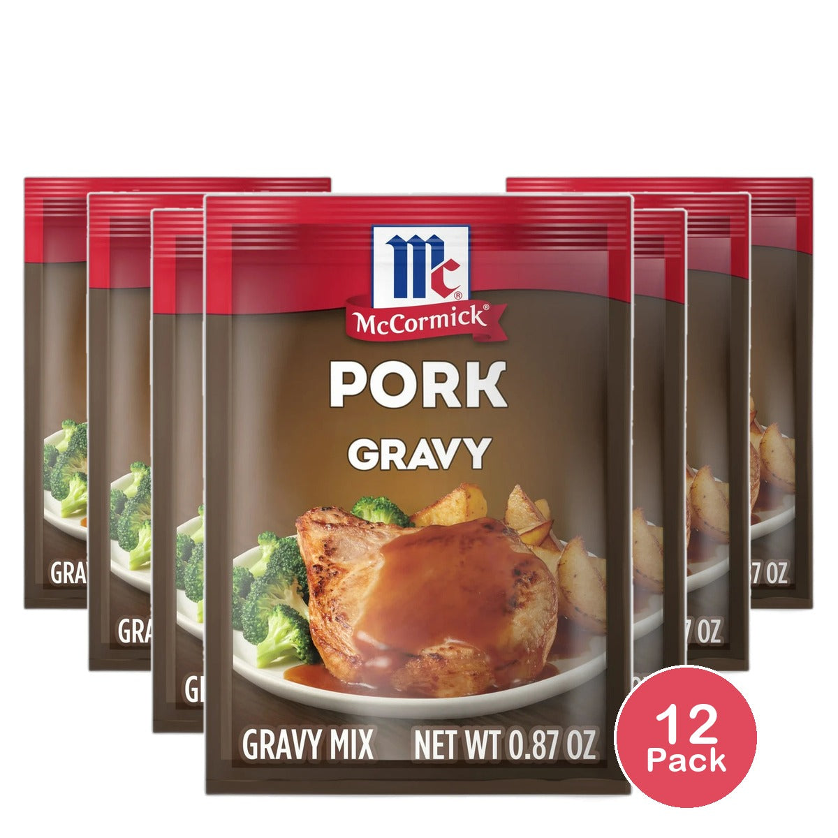 Mccormick Pork Gravy Mix 0.87Oz (Pack Of 12)