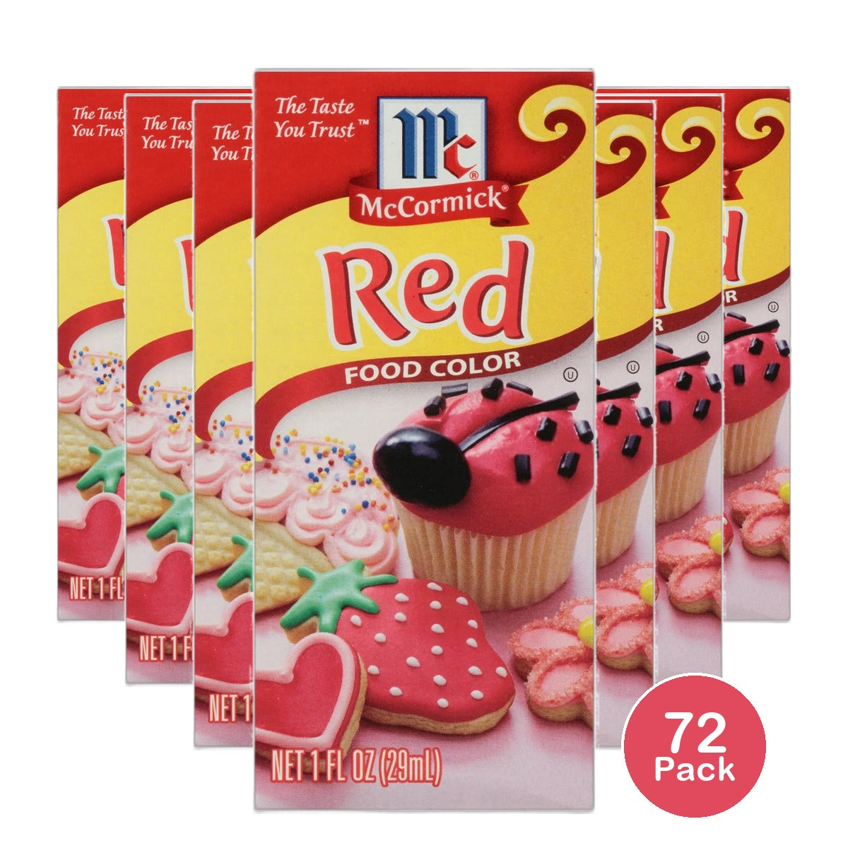 McCormick Red Food Color 1Oz (Pack of 72)