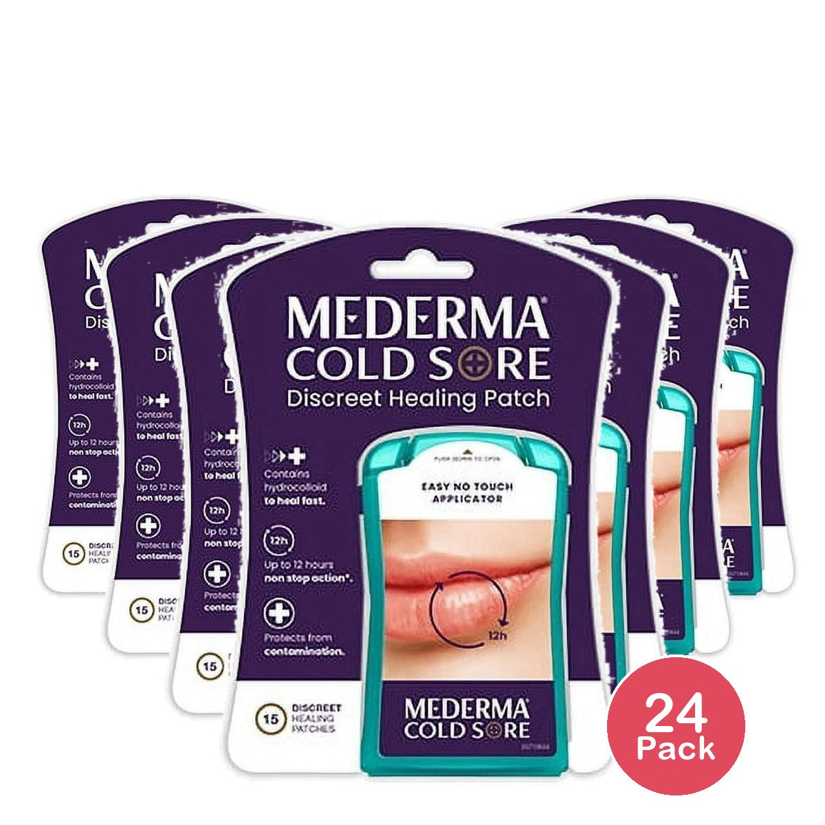 Mederma Cold Sore Discreet Healing Patch 12 Hour Protection 15 Count 9.28 Oz (Pack of 24)