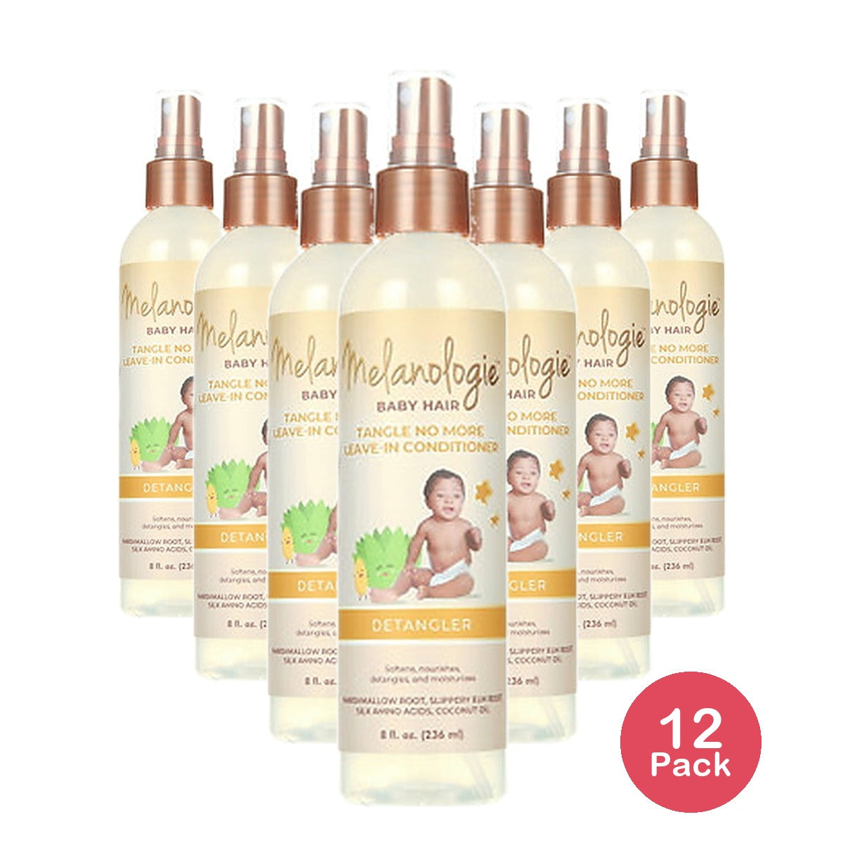 Melanologie Beautiful Brown Babies Leave-In Detangler 8 Oz (Pack of 12)