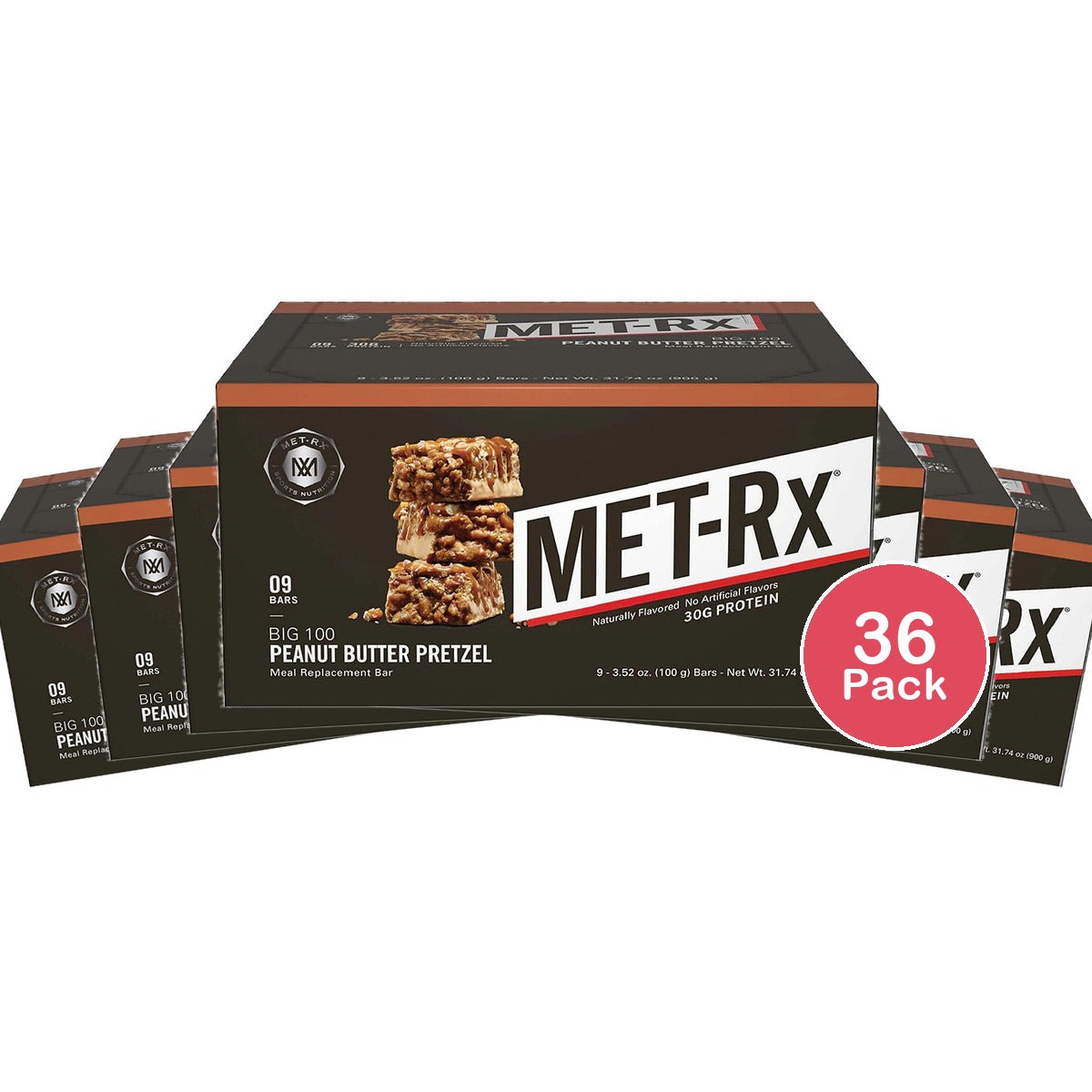 Met-Rx Big 100 Meal Replacement Bar 3.2 Oz (Pack of 36)