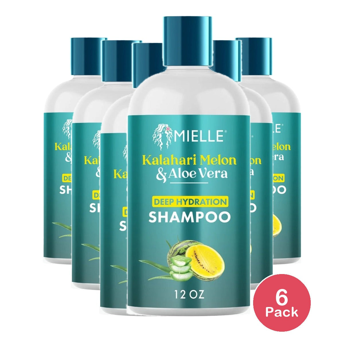 Mielle Organics Kalahari Melon & Aloe Vera Shampoo 12 Oz (Pack of 6)