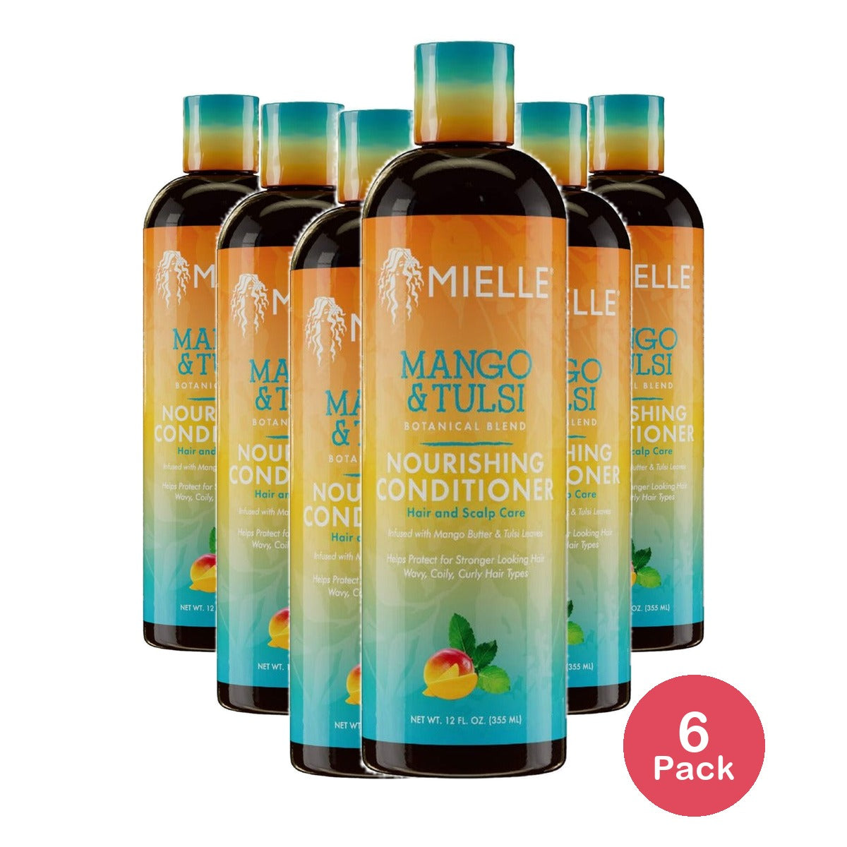 Mielle Organics Mango & Tulsi Nourishing Conditioner 12 Oz (Pack of 6)