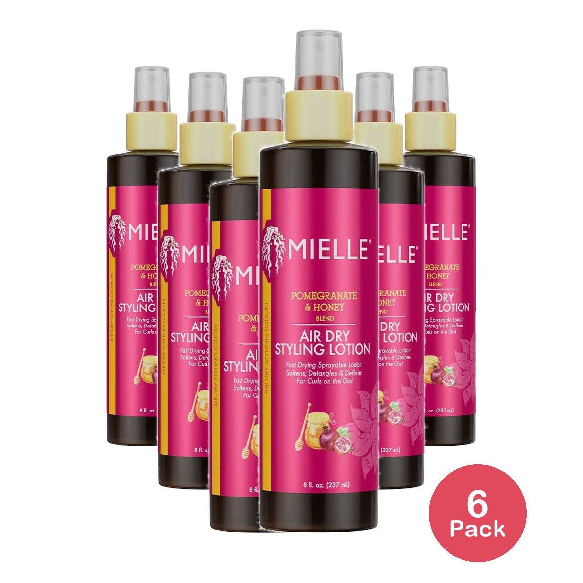 Mielle Organics Pomegranate & Honey Air Dry Lotion 8 Oz (Pack of 6)