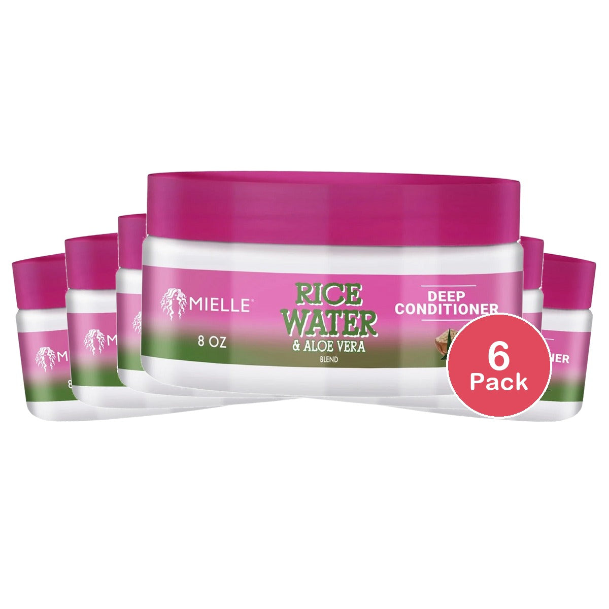 Mielle Organics Rice Water & Aloe Deep Conditioner 8 Oz (Pack of 6)