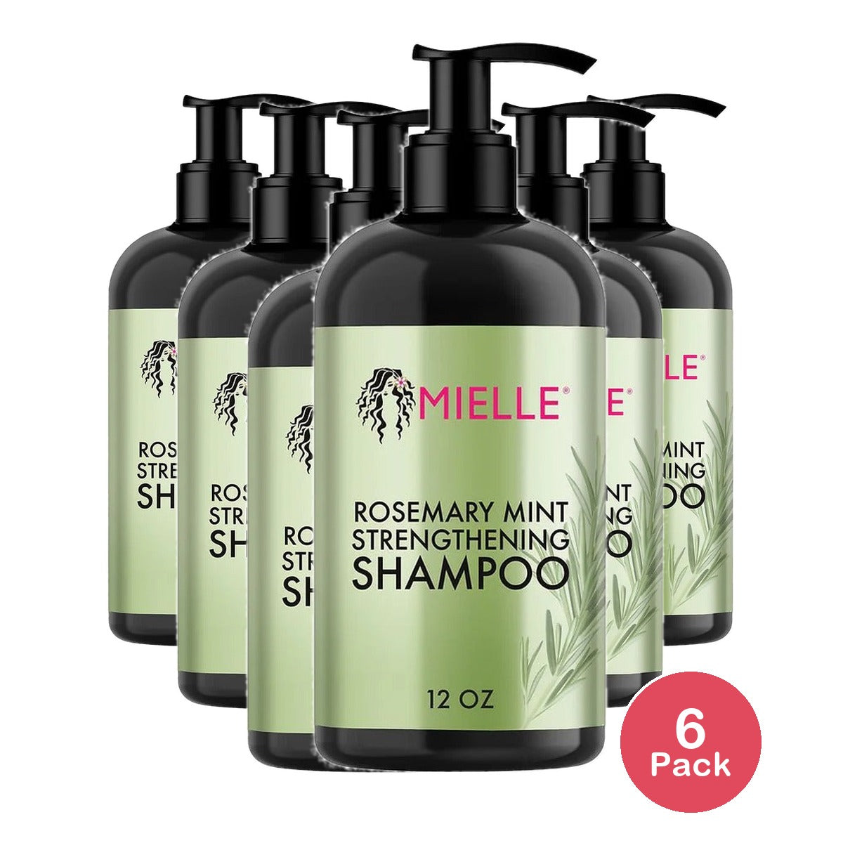 Mielle Organics Rosemary Mint Shampoo 12 Oz (Pack of 6)