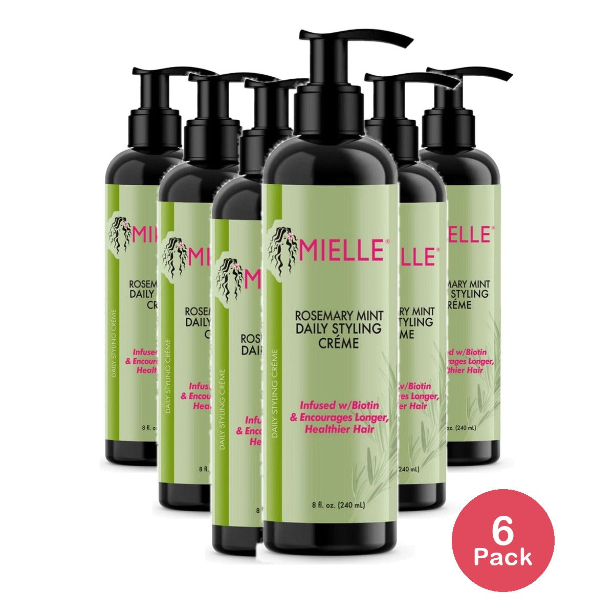 Mielle Organics Rosemary Mint Styling Creme 8 Oz (Pack of 6)