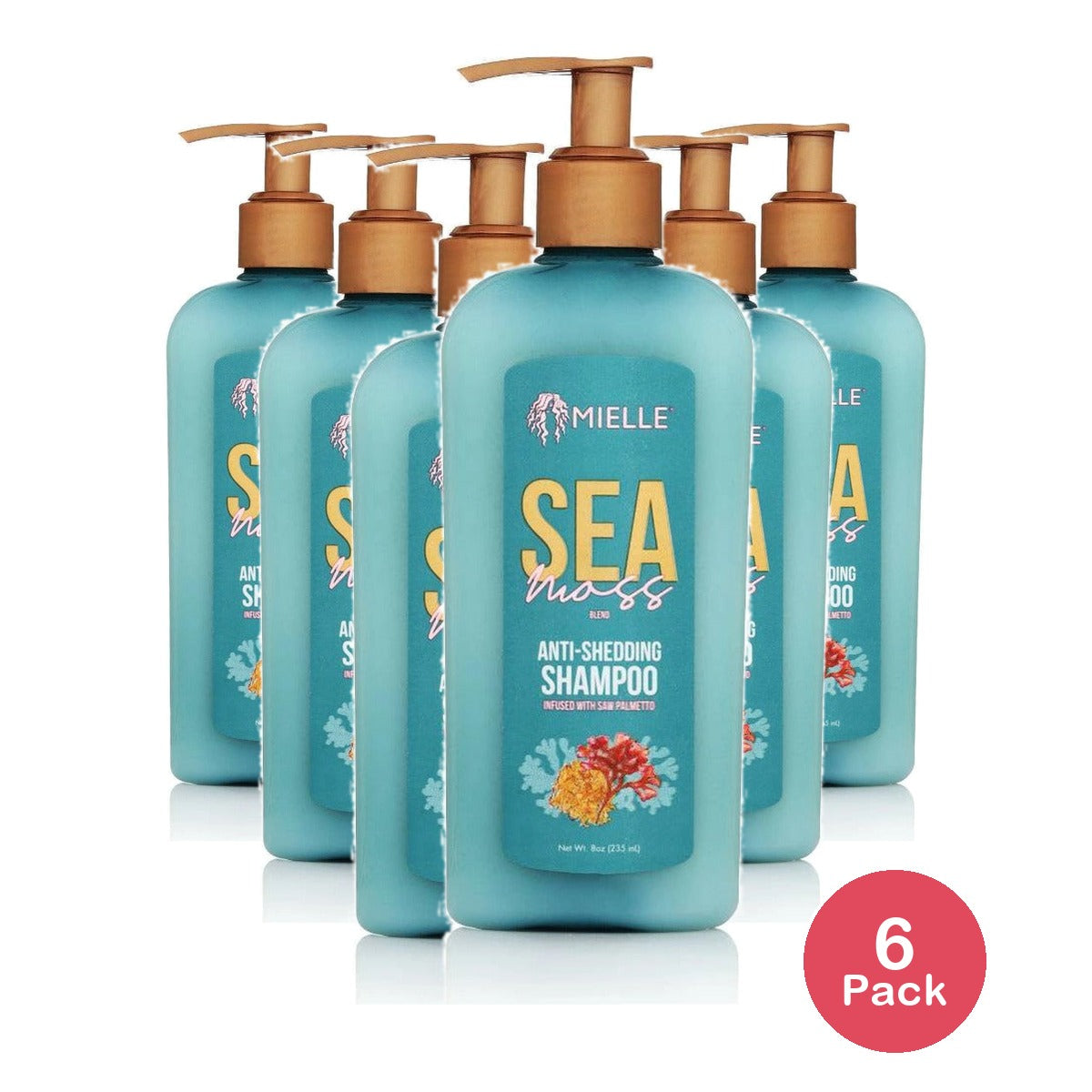 Mielle Organics Sea Moss Anti-Shedding Shampoo 8 Oz (Pack of 6)