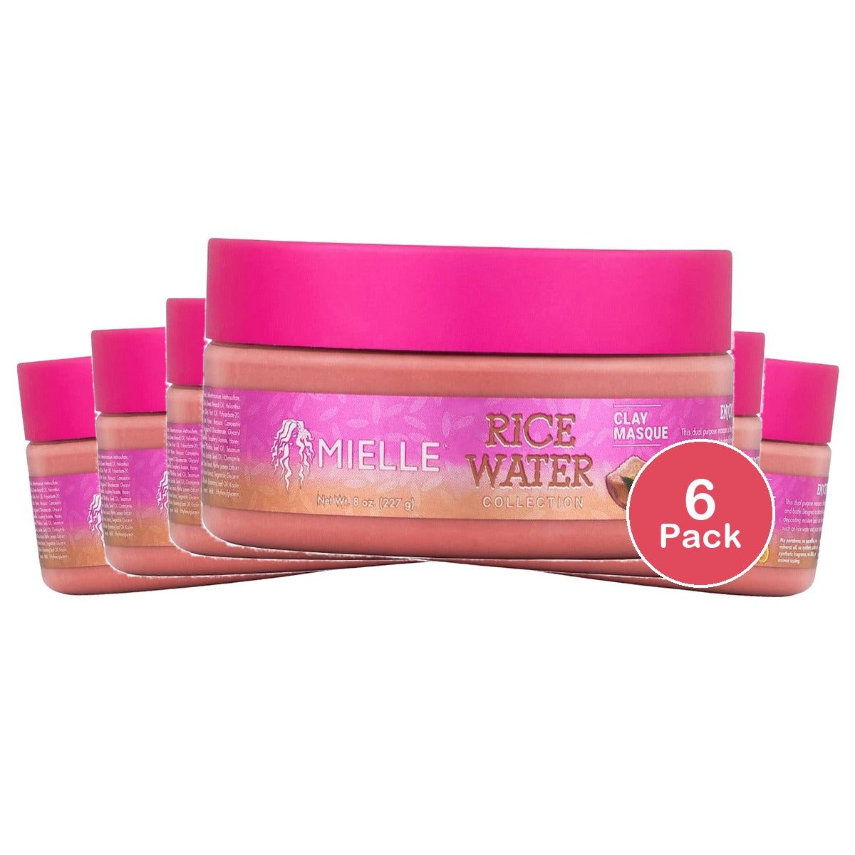 Mielle Rice Water Clay Mask 8 Oz (Pack of 6)