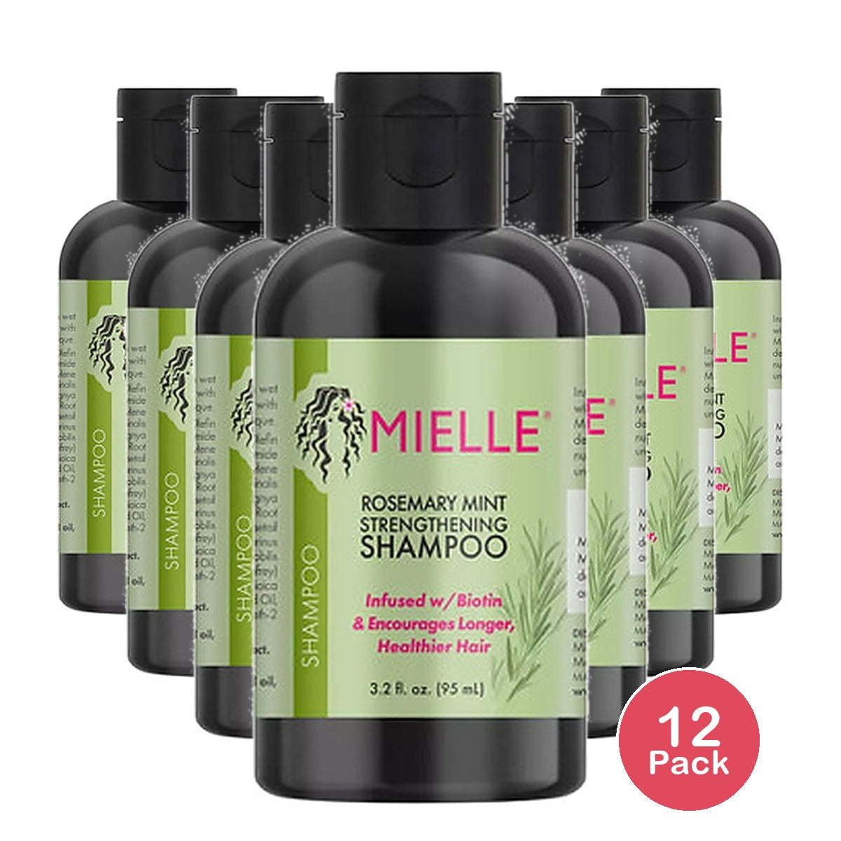 Mielle Rose Mint Shampoo 3.2 Oz (Pack of 12)