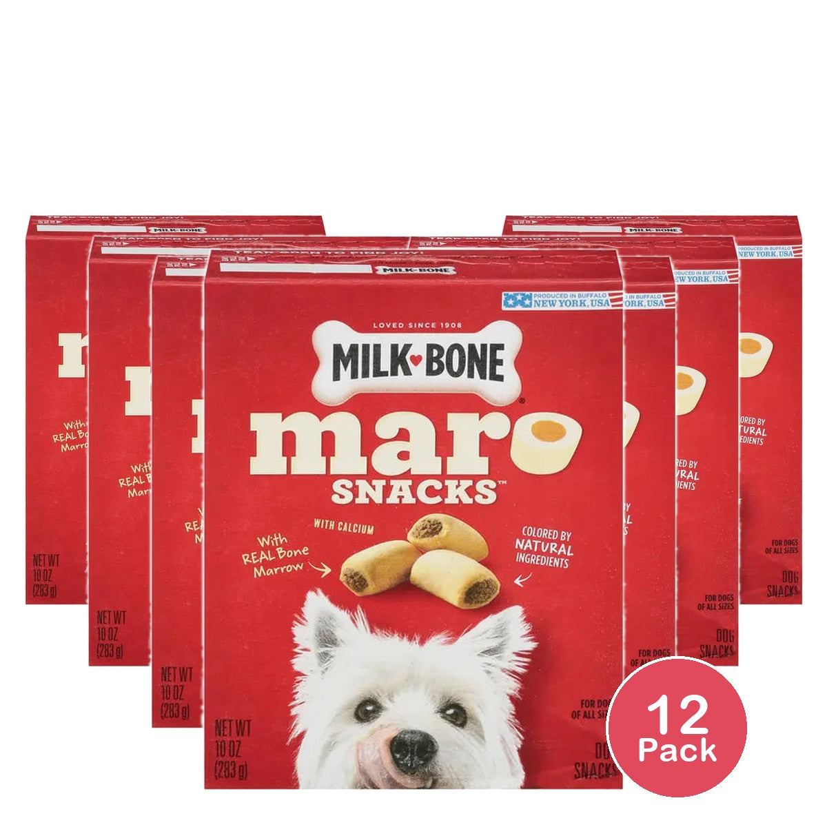 Milk-Bone MaroSnacks Small Dog Treats With Bone Marrow 10 Ounces (Pack of 12)