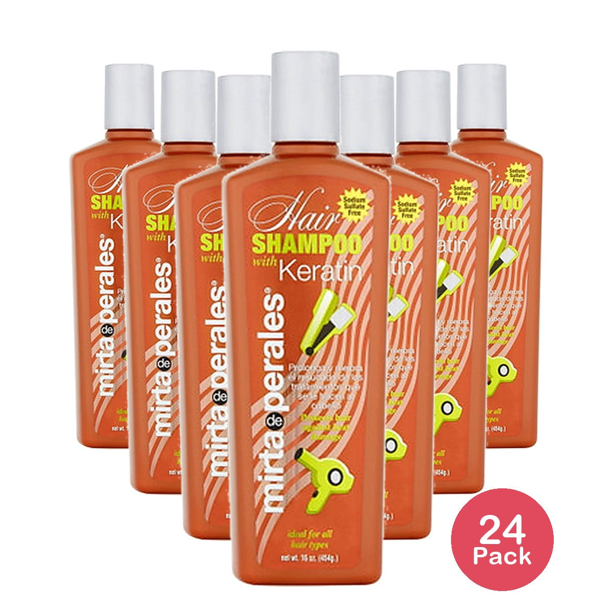 Mirta de Perales Keratin Hair Shampoo 16 Oz (Pack of 24)