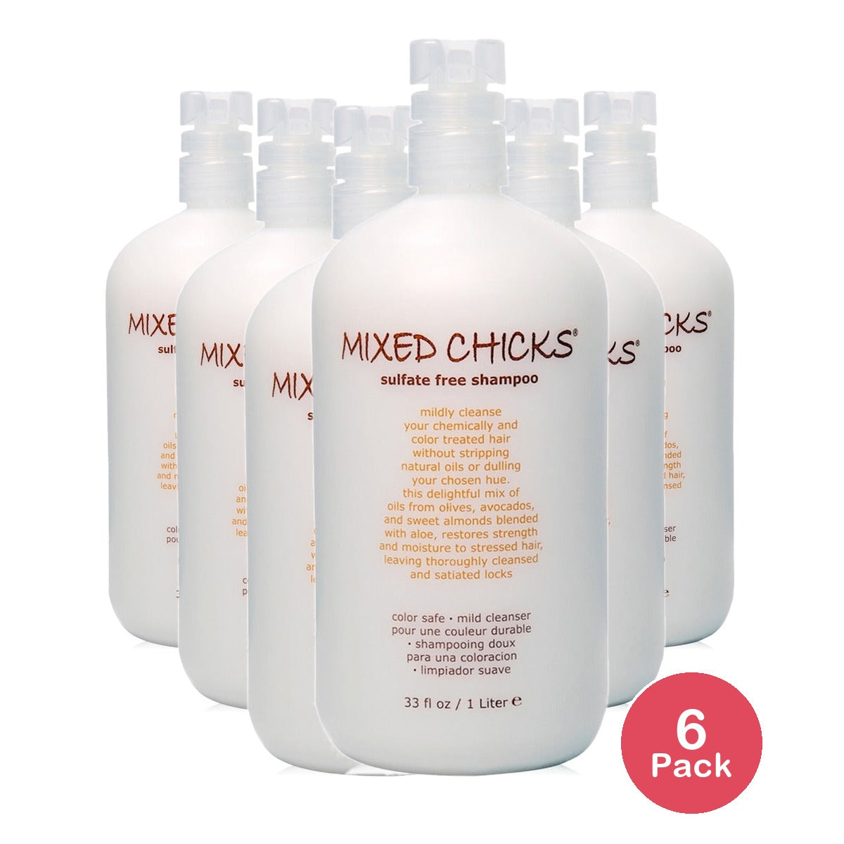 Mixed Chicks Sulfate Free Shampoo 33 Oz (Pack of 6)
