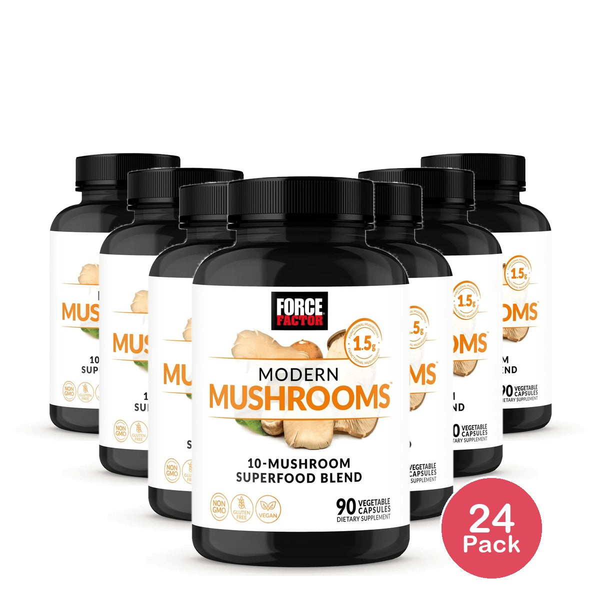 Modern Mushrooms Capsules Mushroom Complex with Lion's Mane Supplement 90 Caps 6.8 Oz (Pack of 24)