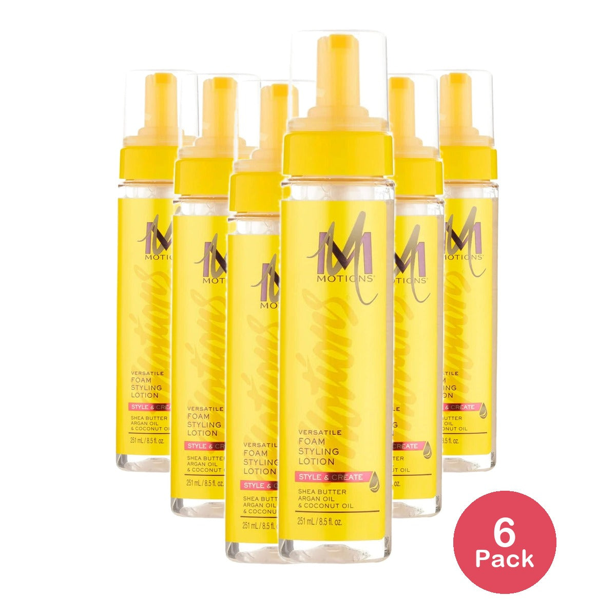 Motions Style & Create Versatile Foam Styling Lotion 8.5 fl. oz. Pump Moisturiz (Pack of 6)