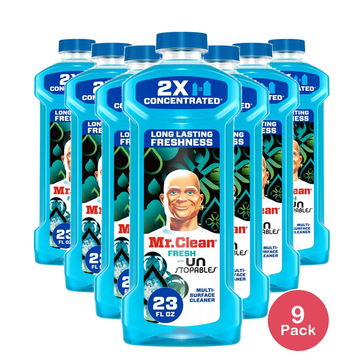Mr. Clean Fresh Dilute Unstopables Multi-Surface Cleaner - 23 fl oz (Pack of 9)