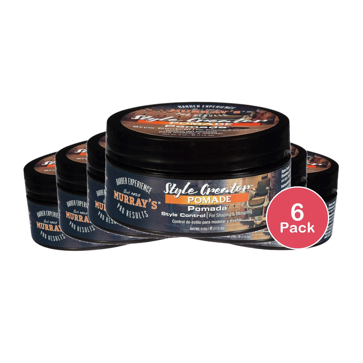 Murray's Style Creator Pomade. All Hair Type Moisturizing Unisex 4 Oz (Pack of 6)
