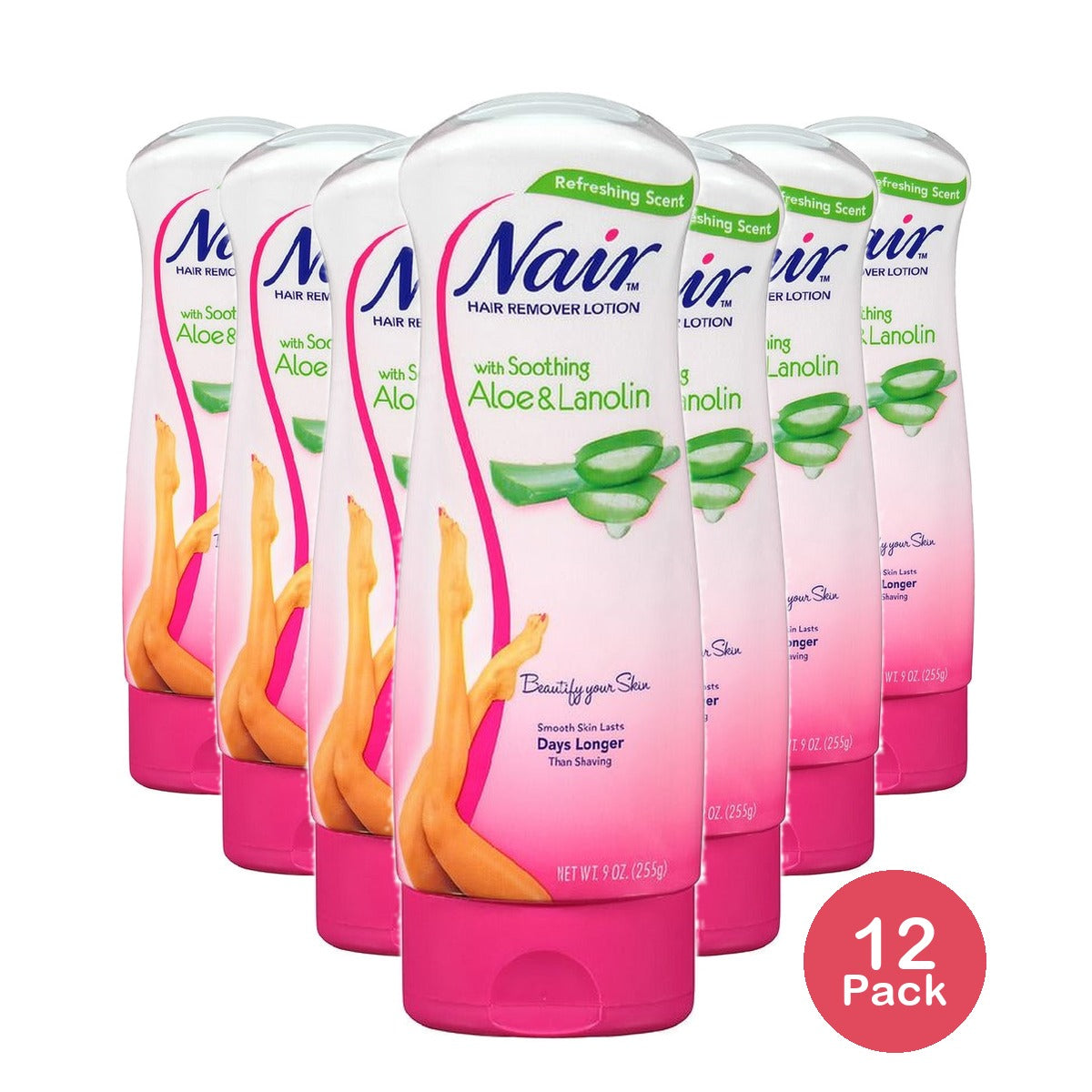 Nair Hair Removal Body Cream Aloe & Water Lily 9 Oz (Pack of 12)