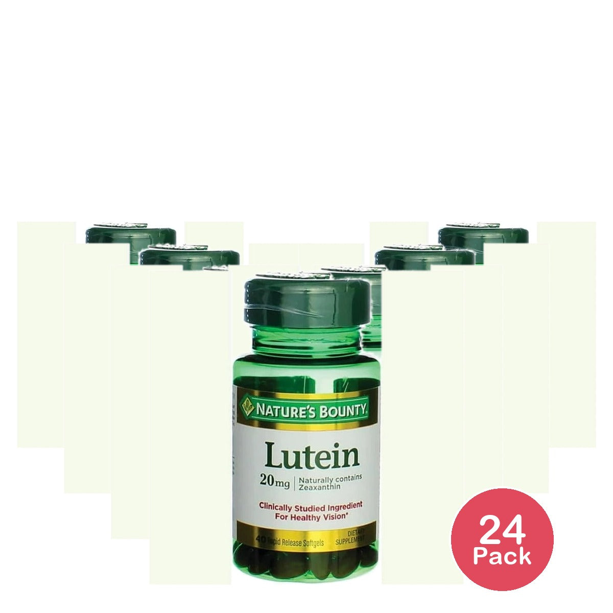 Nature's Bounty Lutein 20 mg 40 Sgels (Pack of 24)