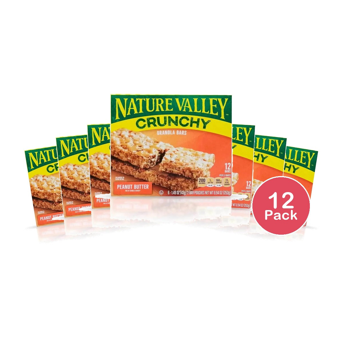 Nature Valley Granola Bars 8.9 oz ? Crunchy Peanut Butter (Pack of 12)