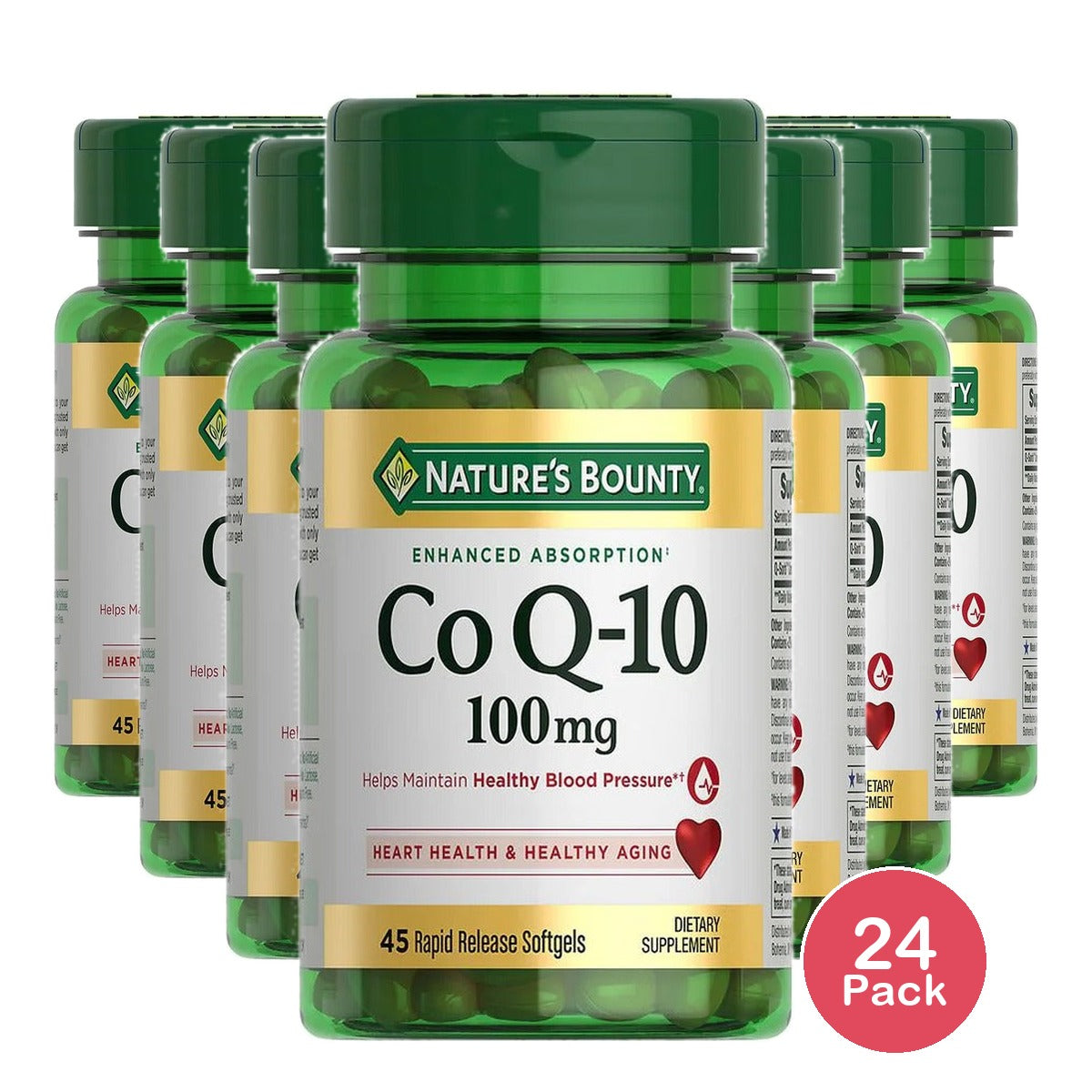 Nature's Bounty CoQ-10 100 Mg Gels 45 Count (Pack of 24)