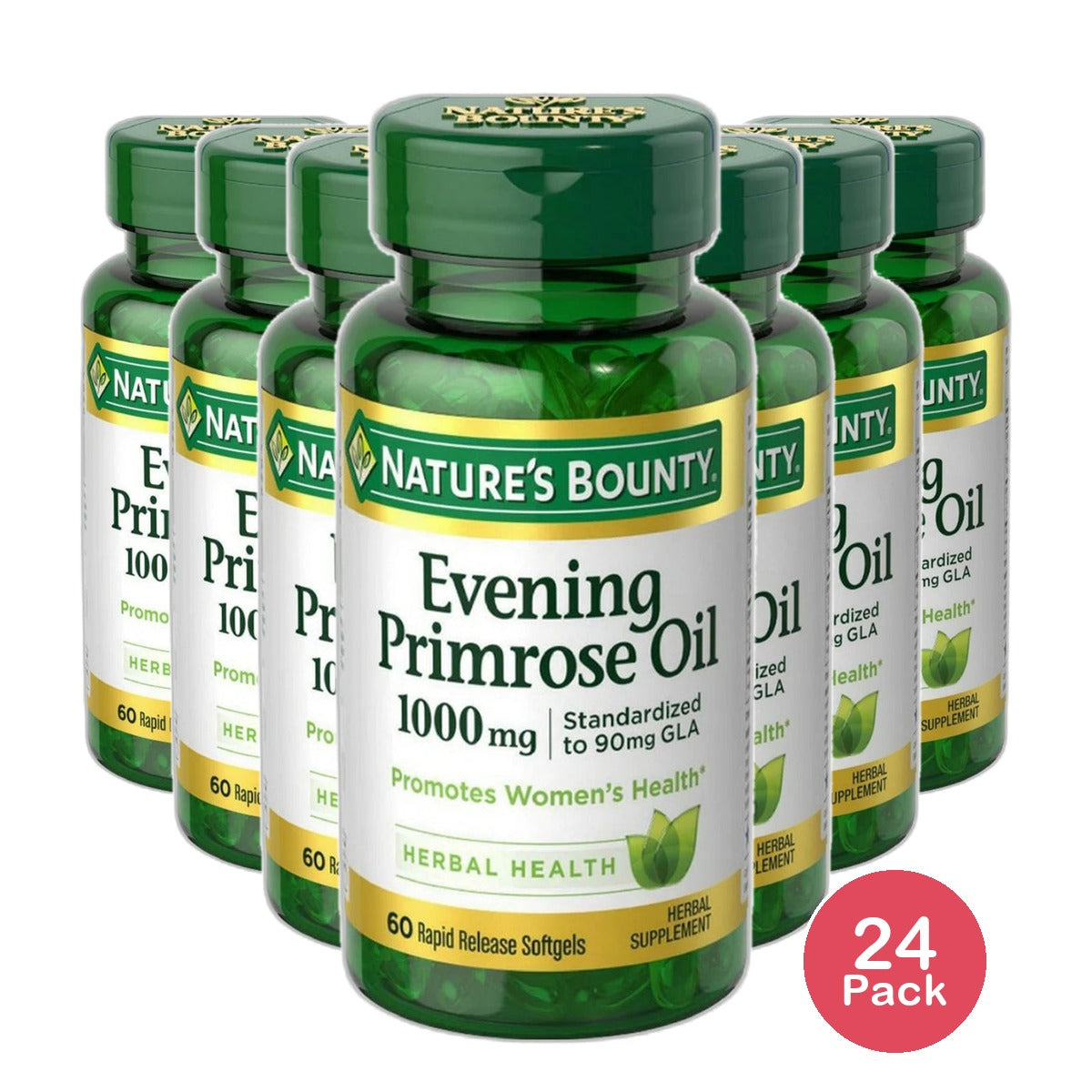 Natures Bounty Evening Primrose Oil 1000 Mg Softgels 3.36Oz (Pack of 24)