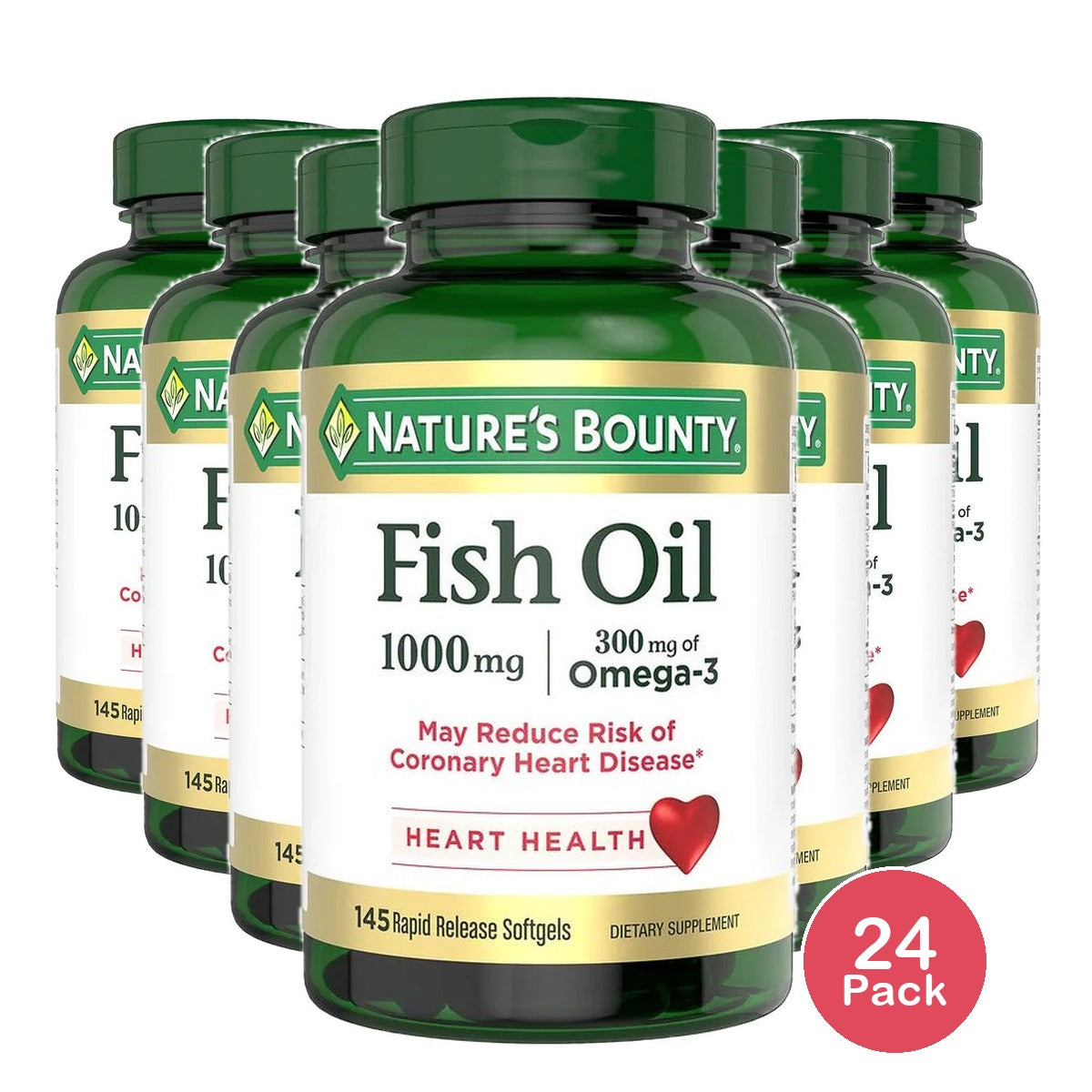 Nature's Bounty Fish Oil Omega 3 1000 Mg (Pack of 24)