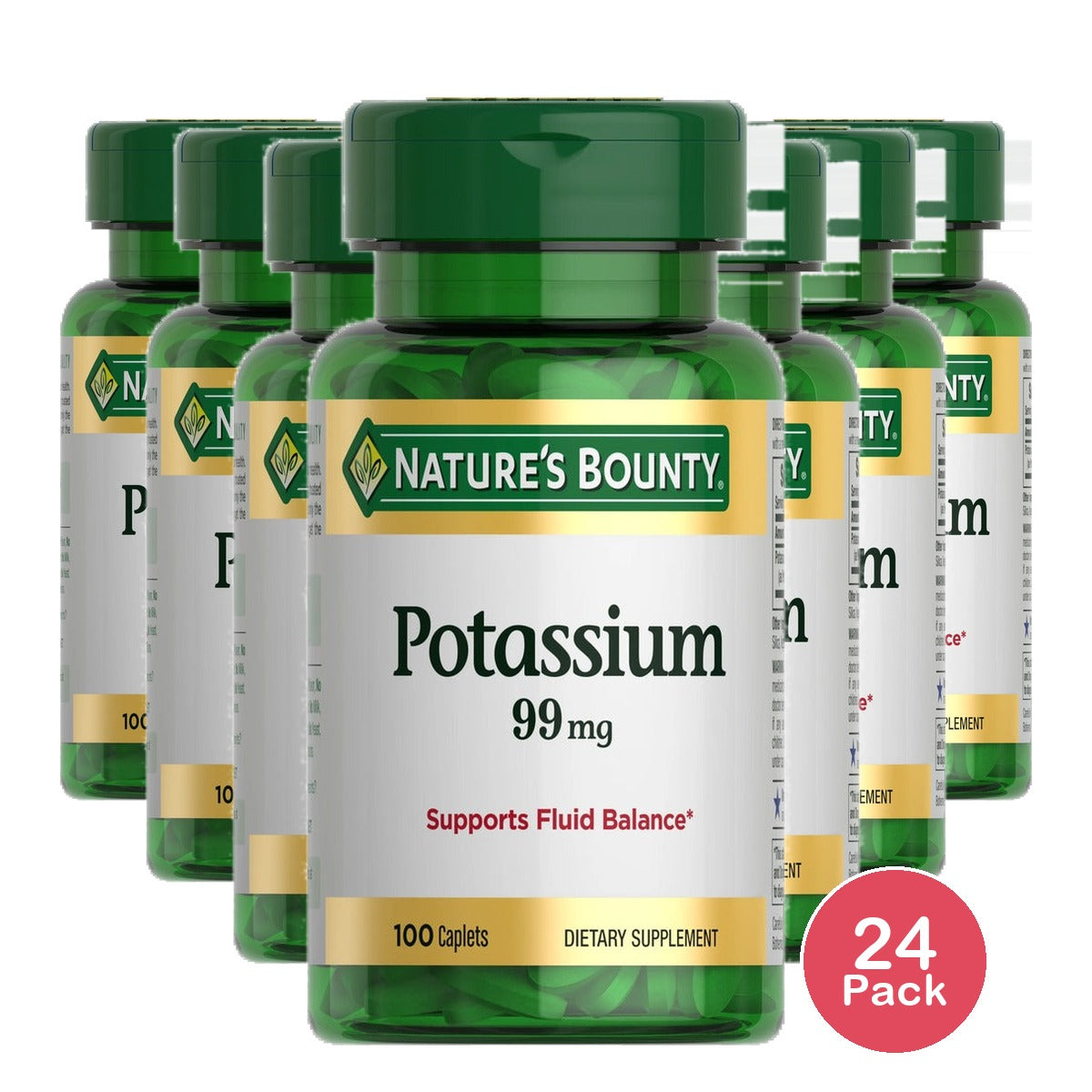 Nature's Bounty Potassium Gluconate 99 mg (Pack of 24)