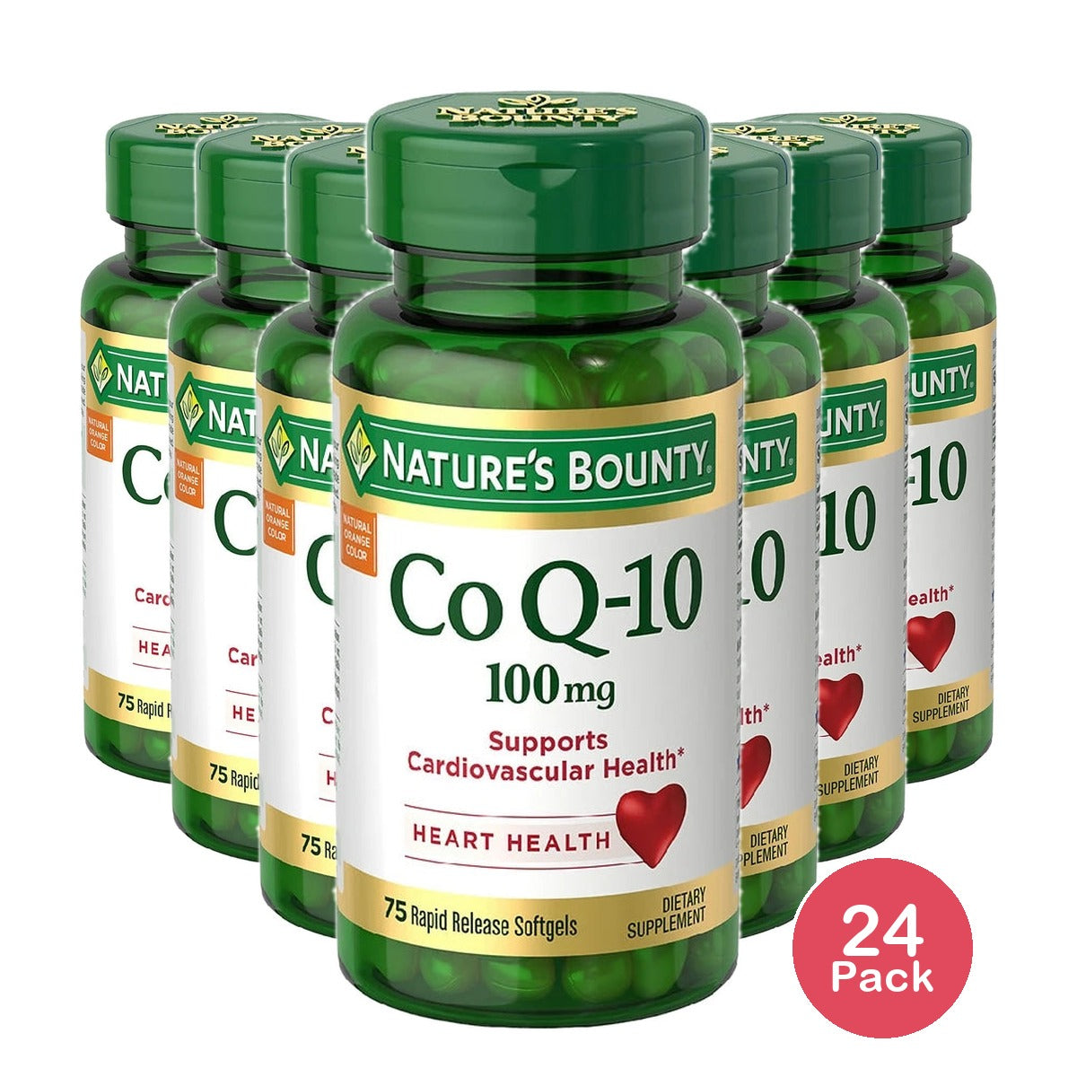 Nature's Bounty Q-Sorb Co Q-10 100 Mg., 75 Softgels (Pack of 24)